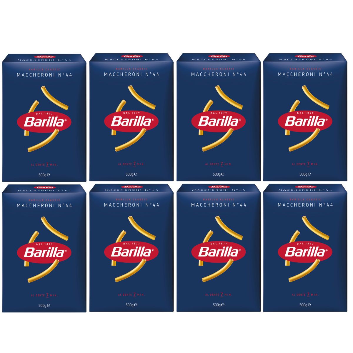 Barilla Macaroni No 44 Pasta Made From Durum Wheat Semolina 500g 8-pack