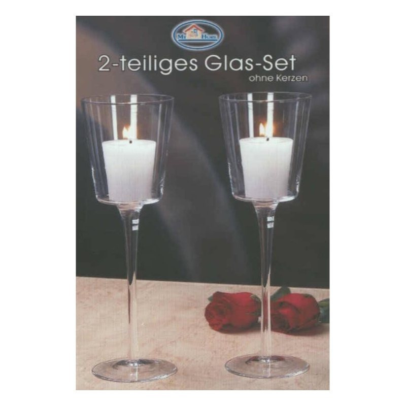 2pcs. Glass Set For Candles