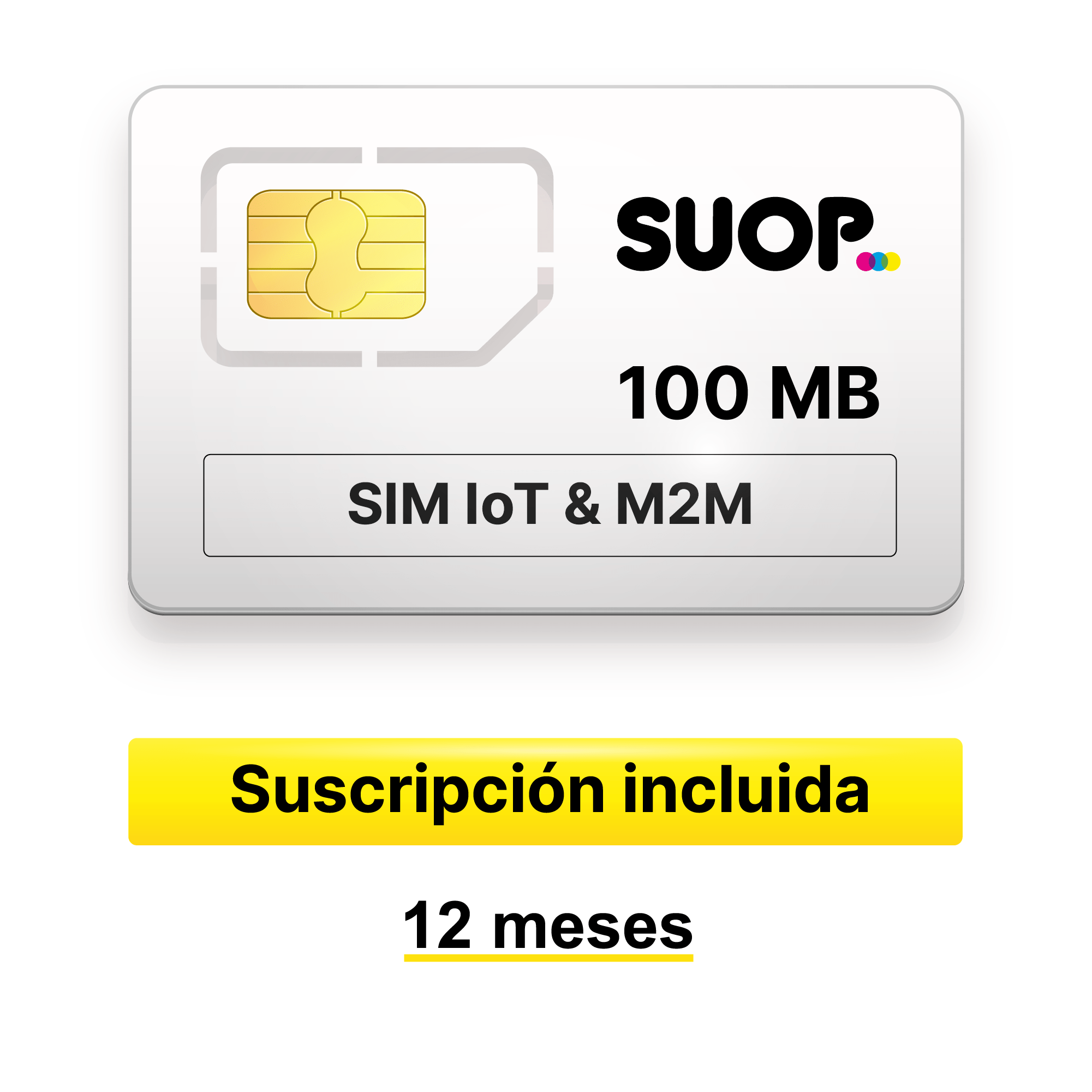 TEMU Tarjeta SIM de para IoT, M2M y domótica. 100 MB al mes . con pago único . Cobertura en Europa. Red multioperador 2G/3G/4G.