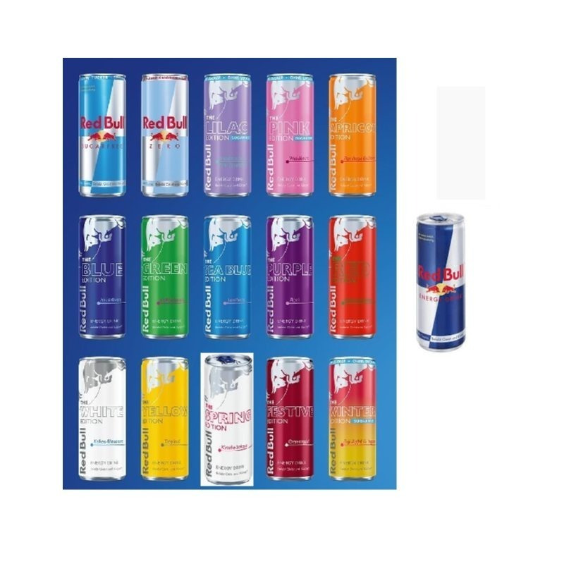 24 X 250 Ml Red Bull Energy Super Mix 16 Different Varieties Including 6.00€ Deposit