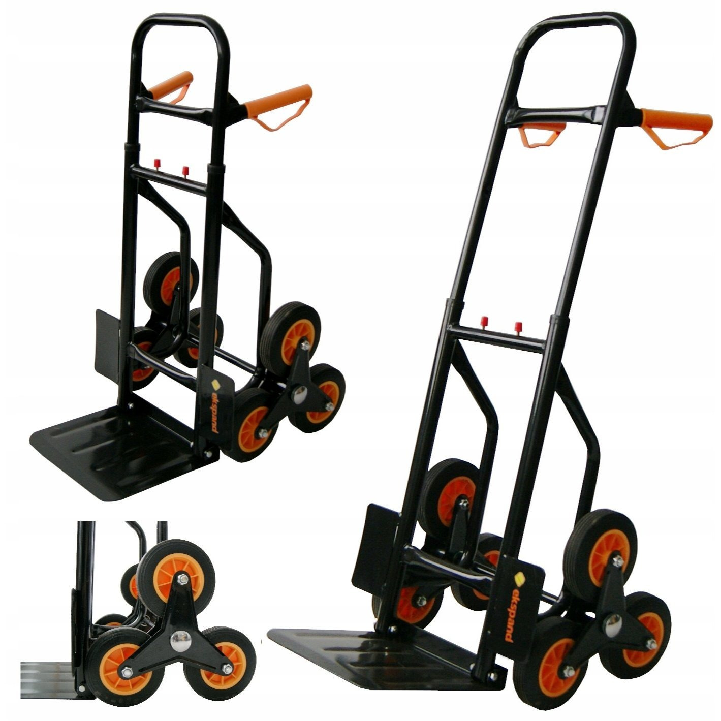 TEMU Chariot d'escalier 200Kg Transport entrepôt Chariot de pliable Chariot commercial pour surmonter les obstacles, Chariot d'escalier pliable avec