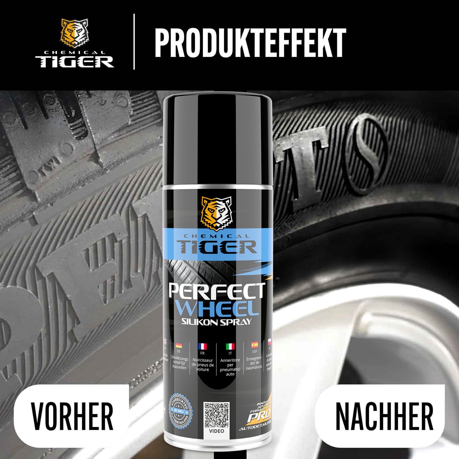 Tire Blackening And Restoration Agent, 400 Ml – Quick And Long-lasting Shine, Protects Rubber, , Provides A Durable Wet-tire Effect Lasting Up To Weeks