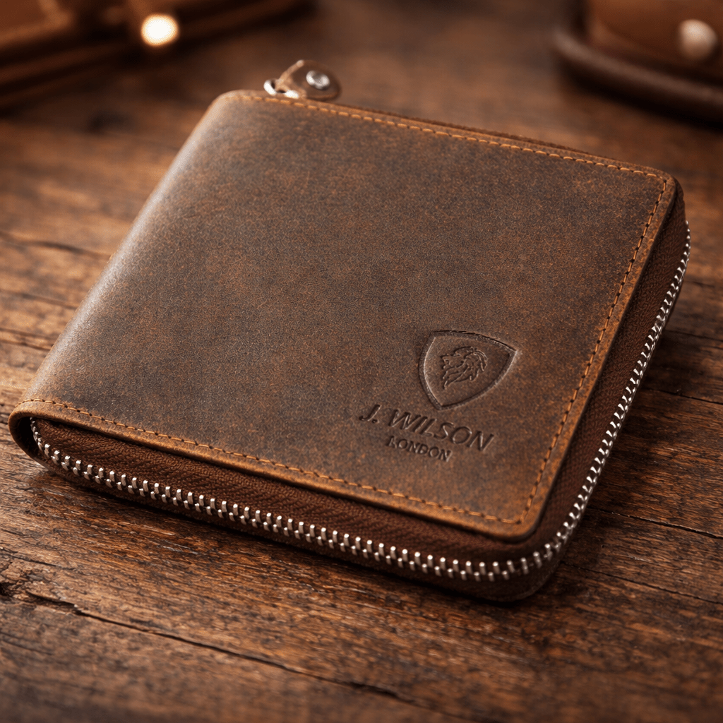 TEMU Designer Mens Leather Wallet Rfid Safe Card Blocking Id