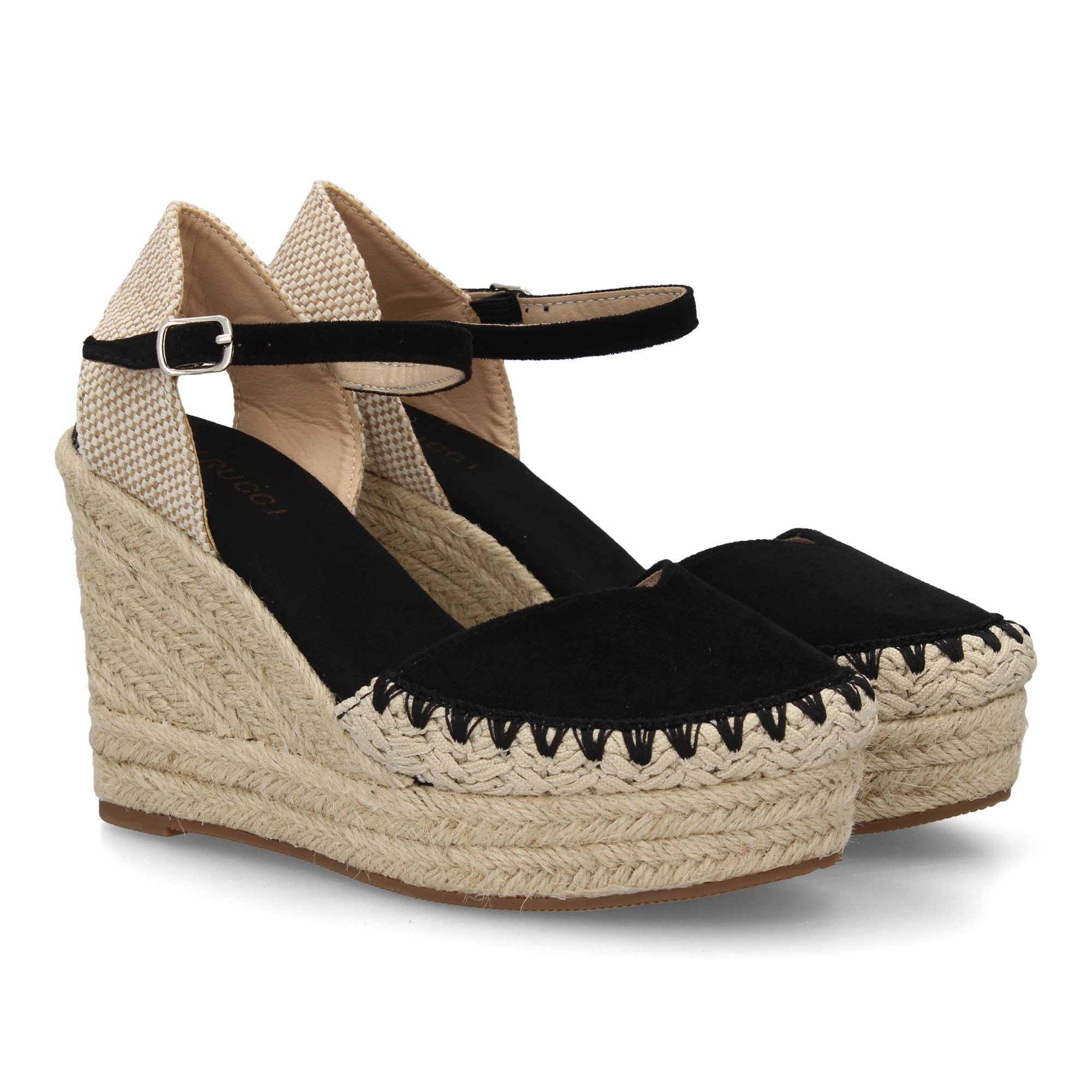 Image of Wedge Women's Sandal With Decorative Detail On The Strap, For Women, Adjustable Closure, Open Heel, Ideal For Spring Summer.