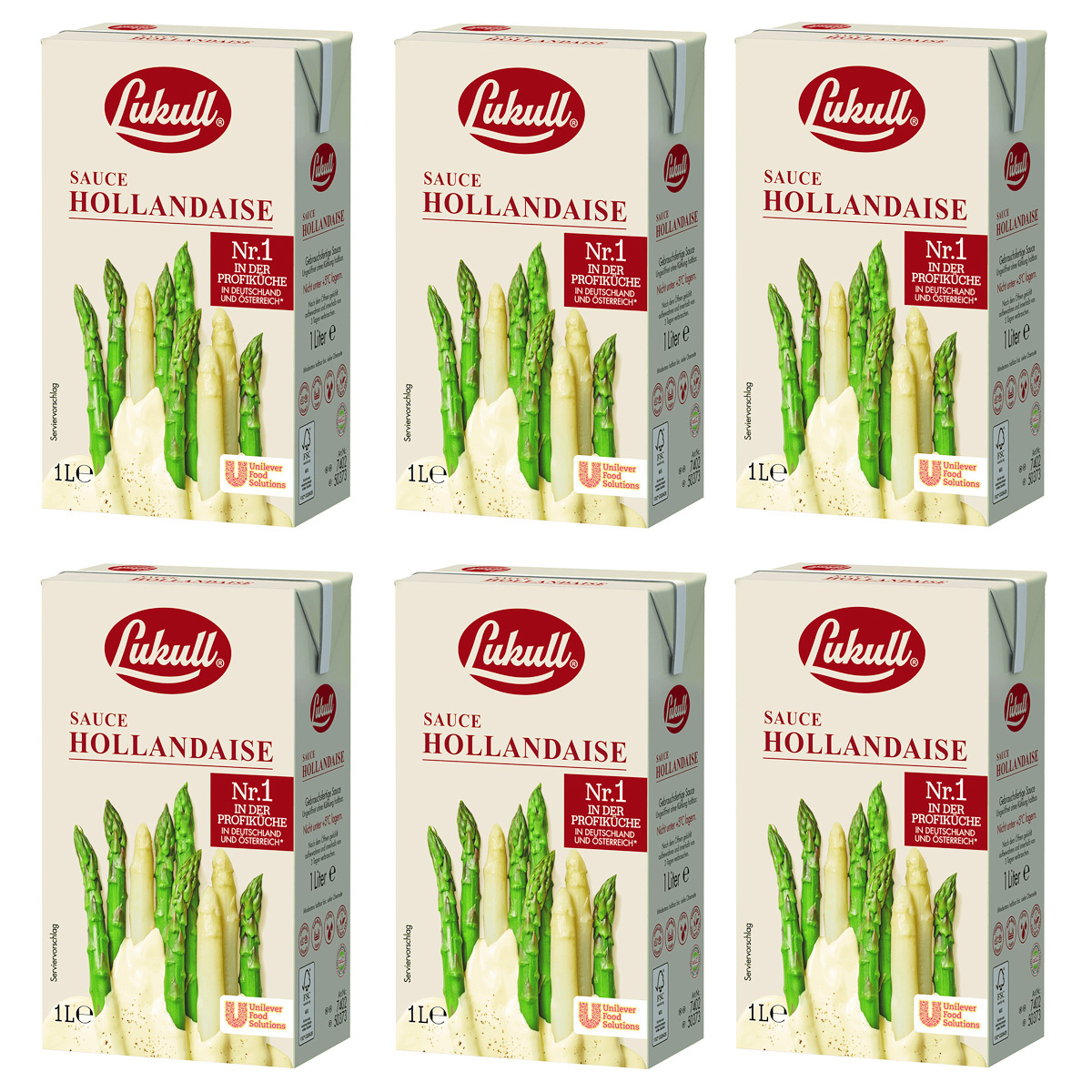 Image of Lukull Hollandaise Sauce With Delicately Creamy Consistency, 1000ml, 6-pack