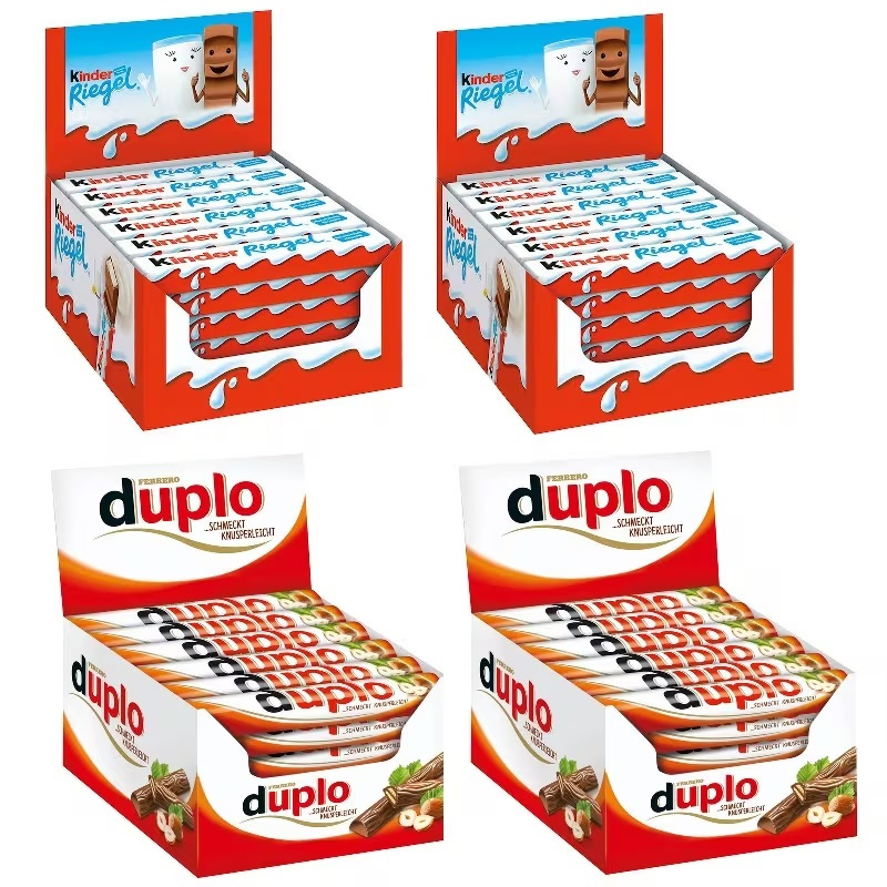 Image of 152 Ferrero Chocolate Bars (72 X Kinder Bars At 21g + 80 X Duplo Bars At 18.2g)