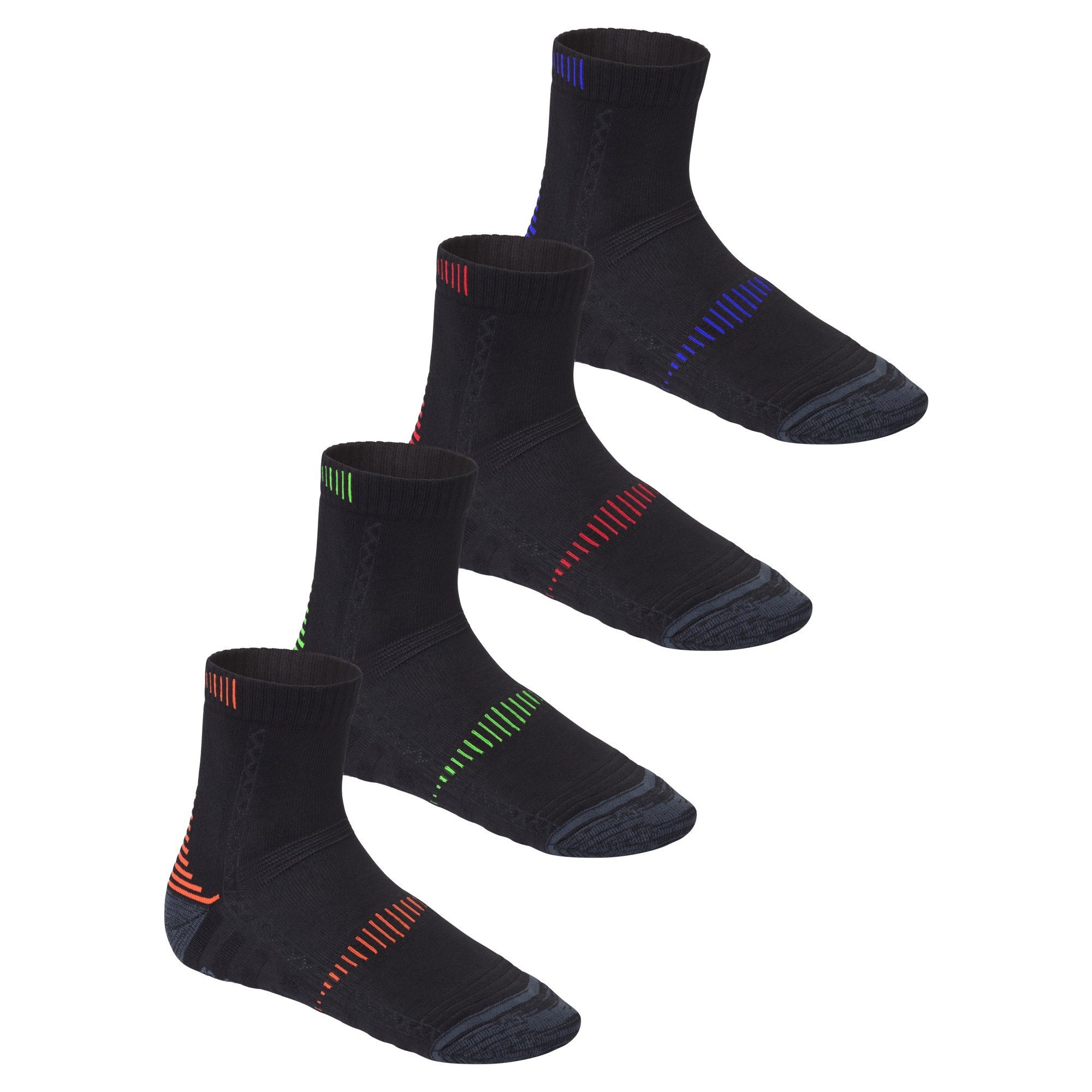 4 Pairs Of Running Socks For , Functional Socks With Reinforced Zones