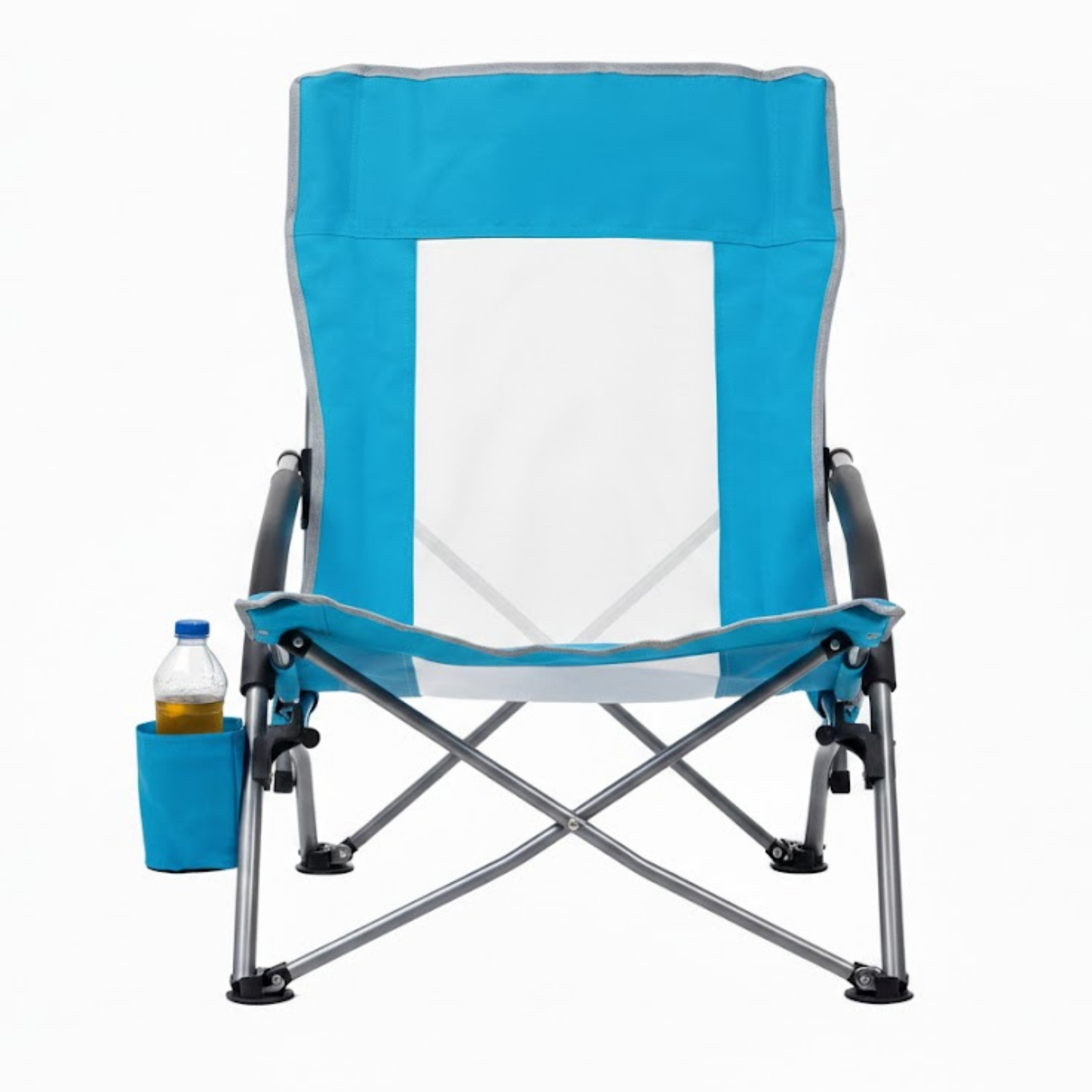 Beach Chair With Cup Holder, Light And Foldable