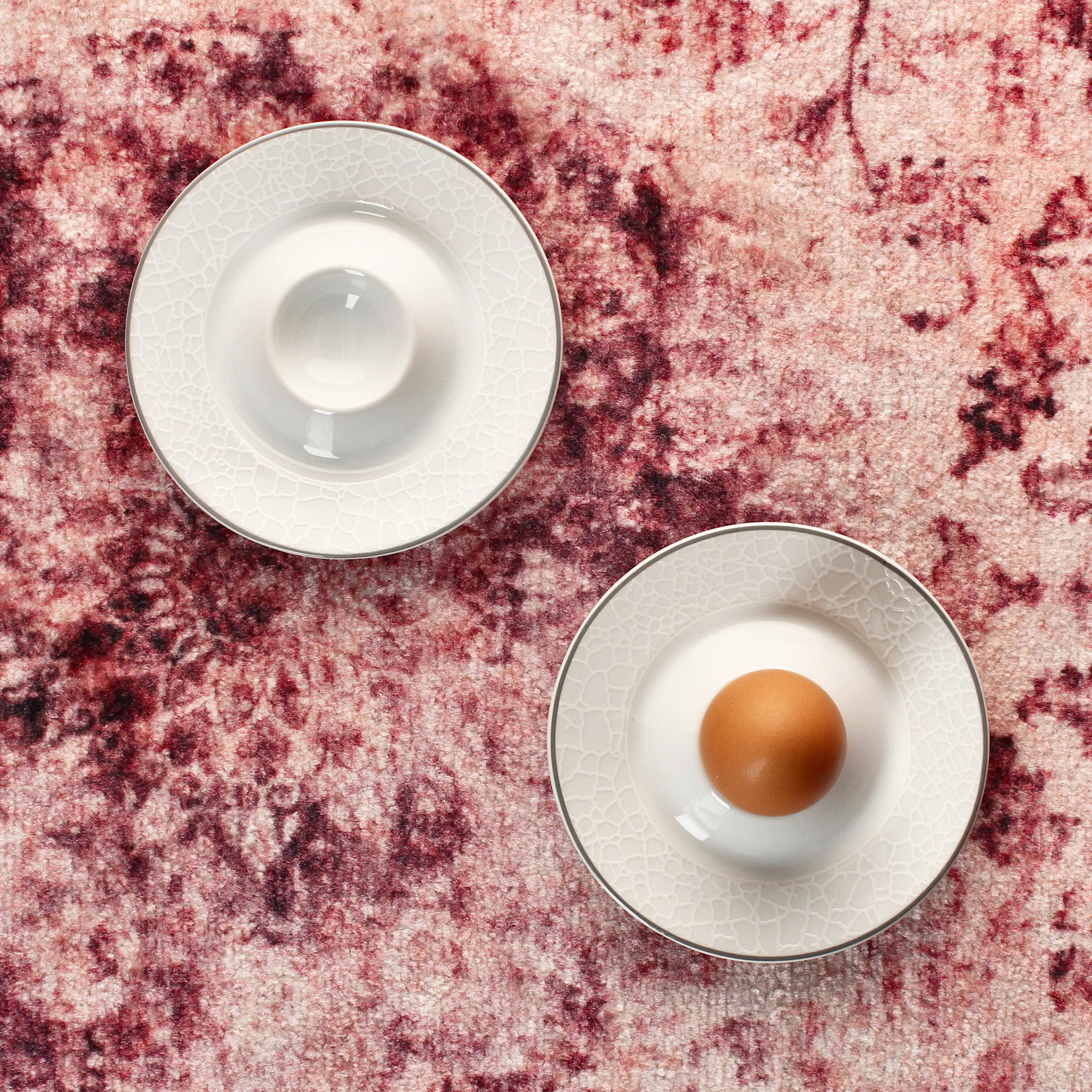 Image of 6x Venice Egg Cups With Holder, White, For 6 , Breakfast Relief