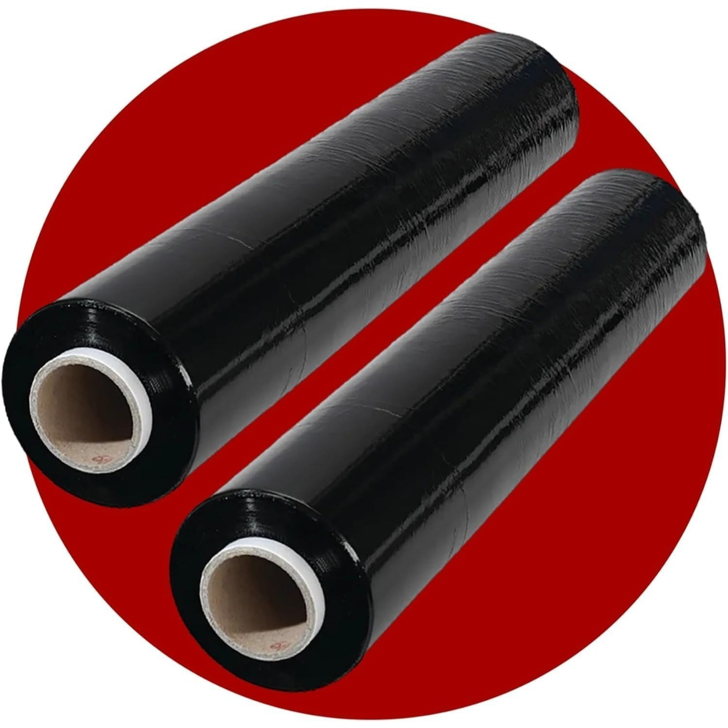 TEMU 2 X Black Pallet Wrap, Stretch Wrap, 2 Pack Multi-use Strong Black Shrink Wrap Rolls, Tear Resistant, Water & Moisture Proof Stretch Wraps,