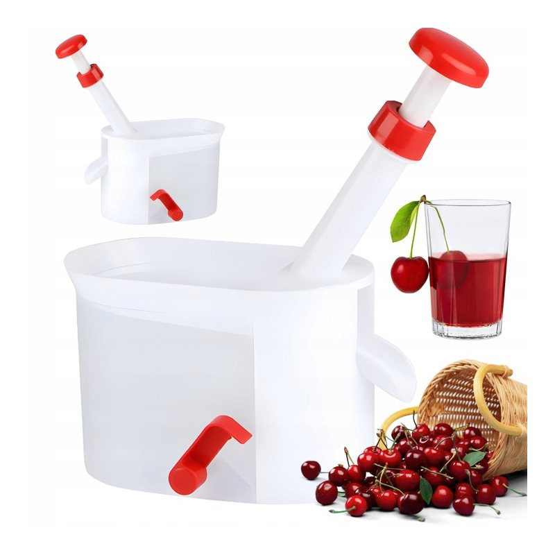 TEMU Hausmann For Cherries And | 2 Colors - Red, Blue | For Cherries, , And Olives With Waste Container, Stable Mounting, And Convenient Pitting