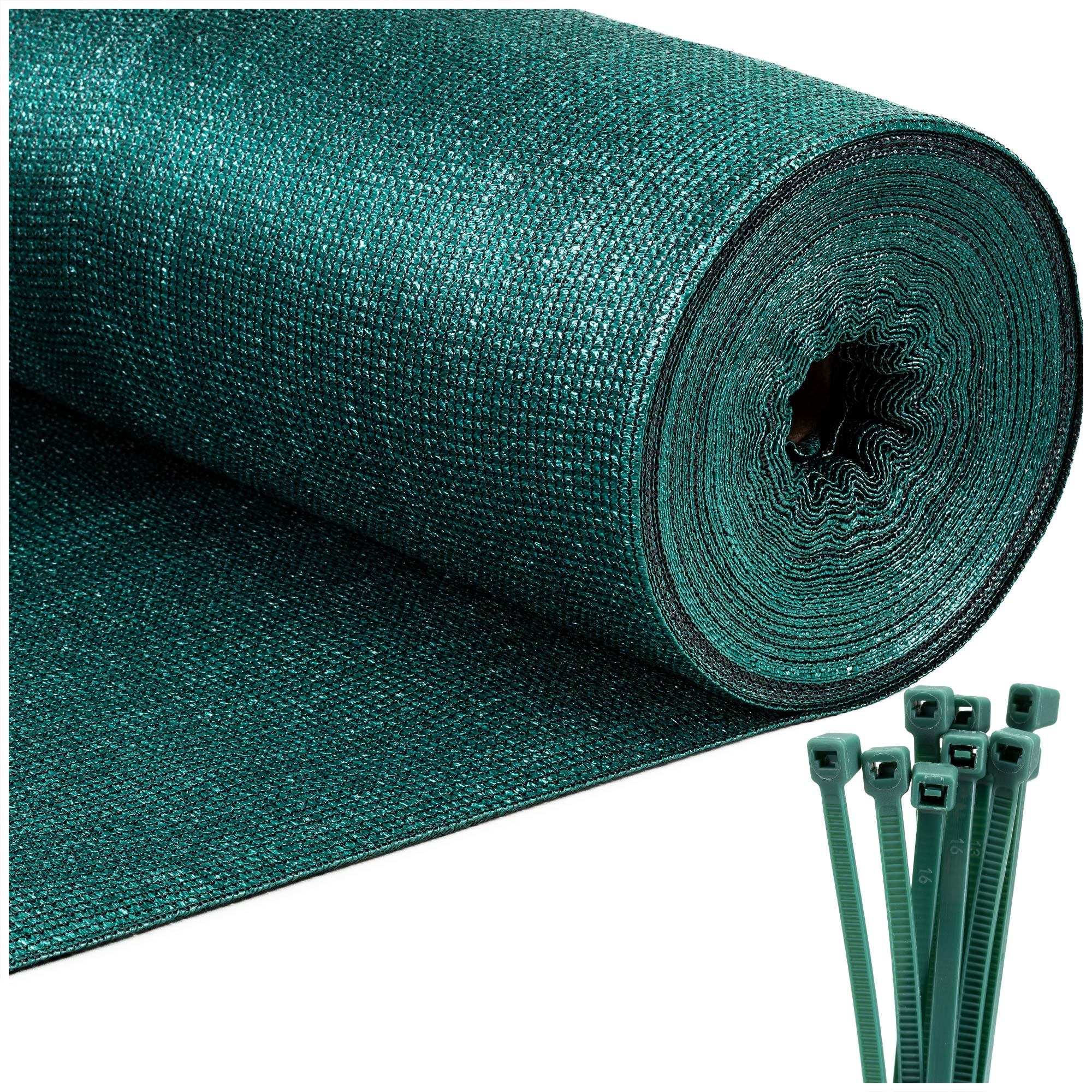Shading Net 95% 1.5x25m Green, 185g/m2, Plus 100pcs Of Tensioning Straps
