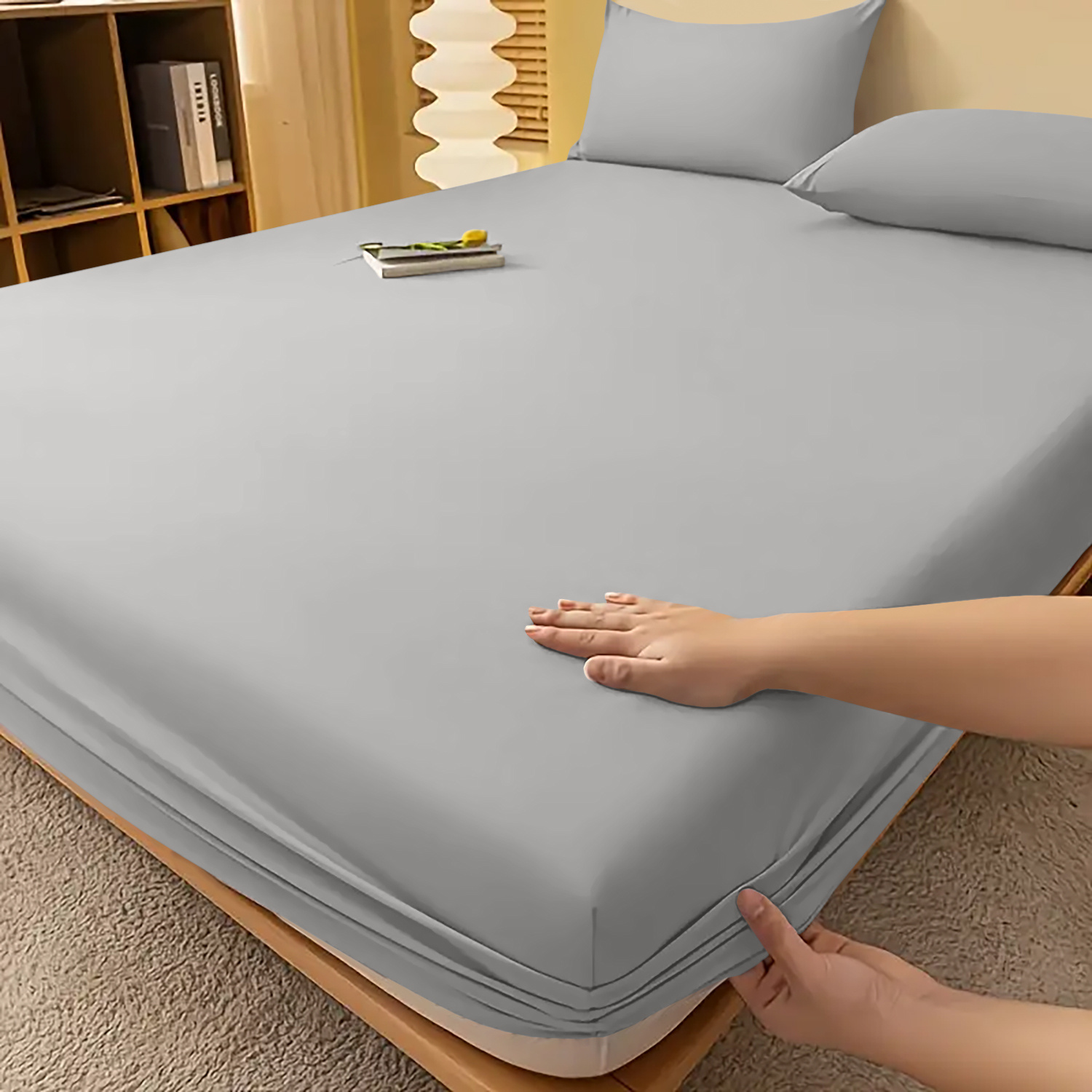 1pc extra deep 25cm fitted sheet hotel   breathable microfiber wrinkle free bed sheet durable   bedding single   super king sizes