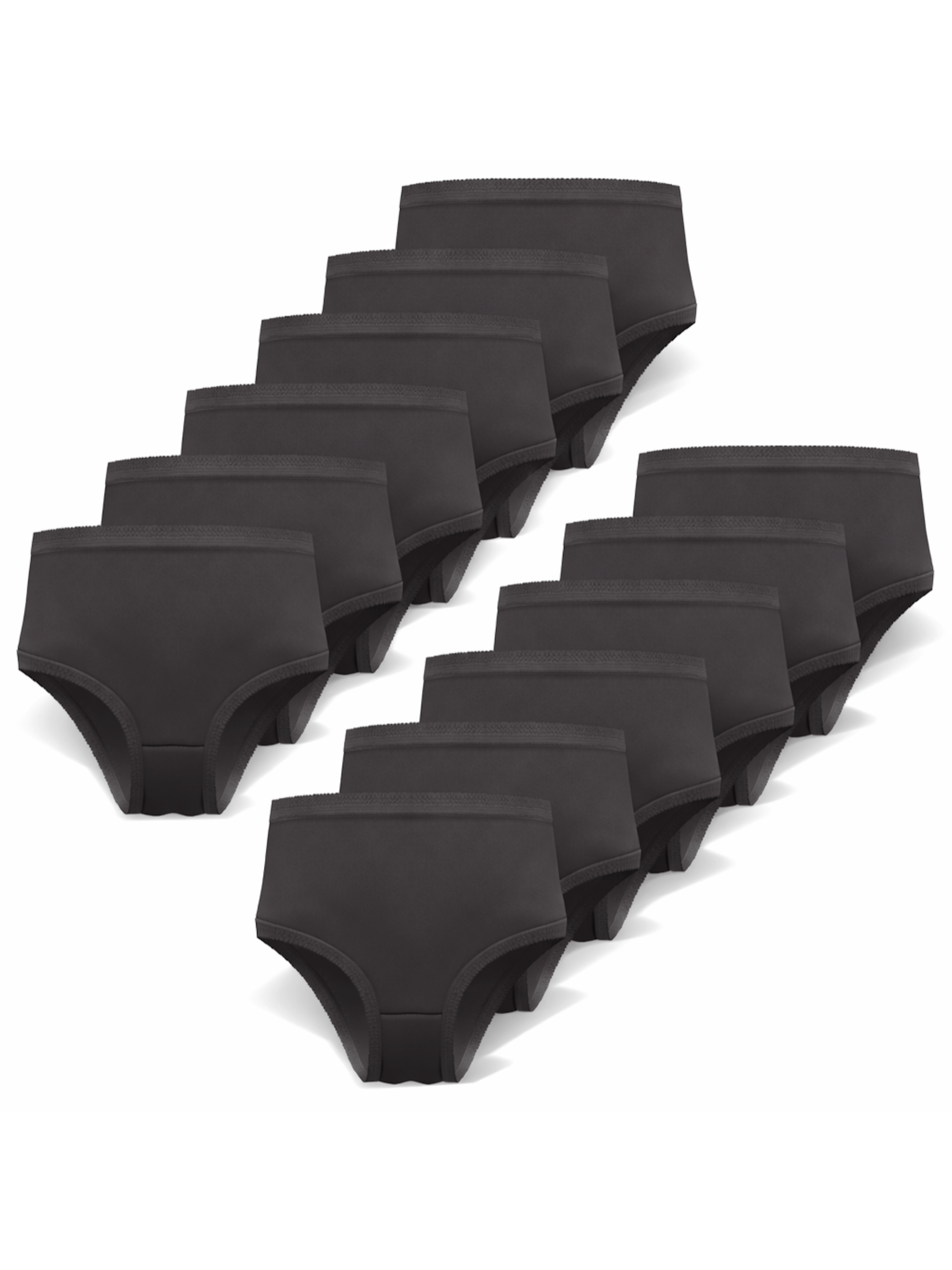 12 Pack Ladies Knickers 100% Cotton - Full Briefs for Women - Womens Knickers In White, Black, Pastel Colours, or Floral Print - Soft, Comfortable, Stretch Womens Underwear with Elastic Waist