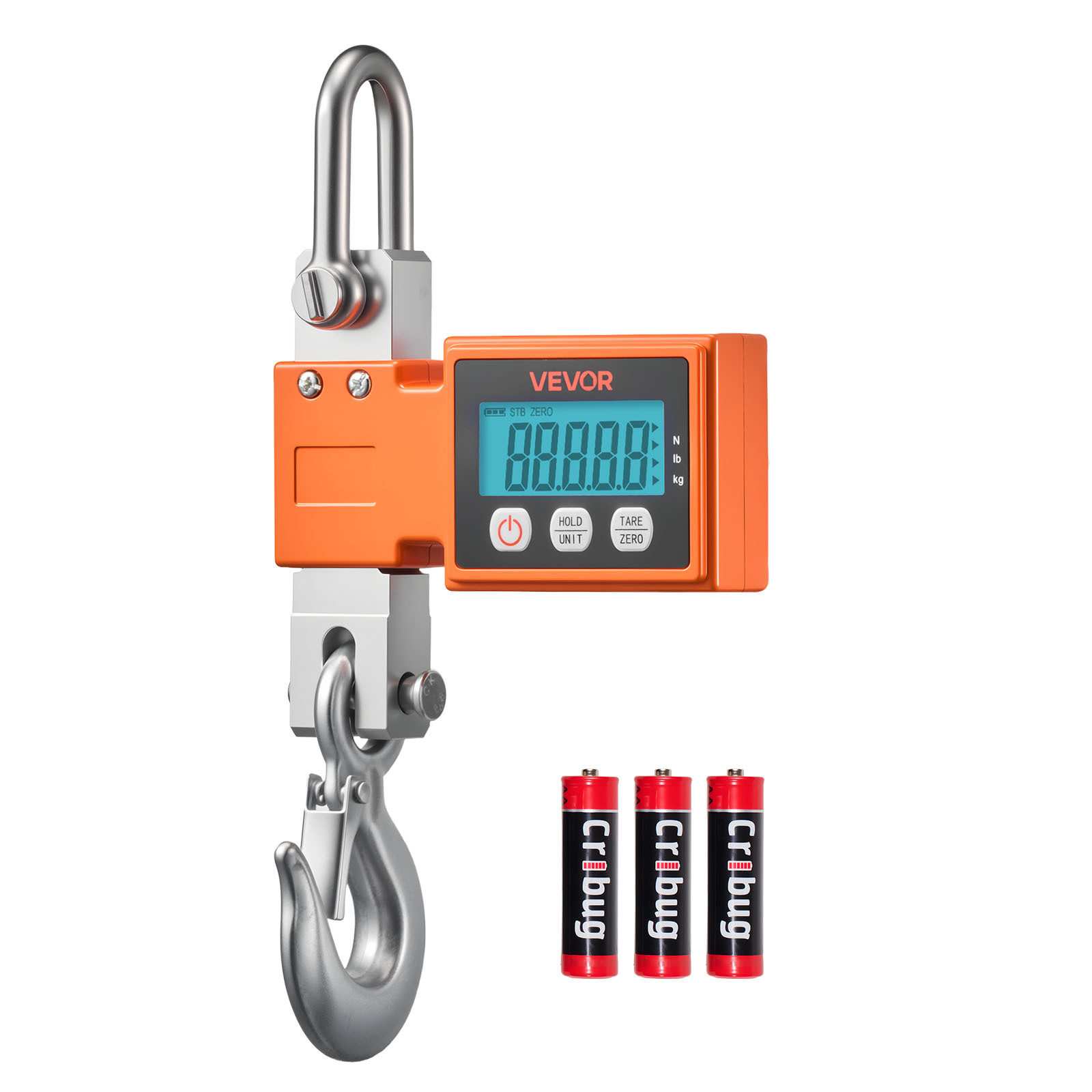 Crane Scale 500 Kg, Digital Industrial Scale With Aluminum Casting Housing & Lcd Display, Wild Scale 100-g Division & 3-stage, Auto-shutoff, Hook Scale, Tension Scale For Garages