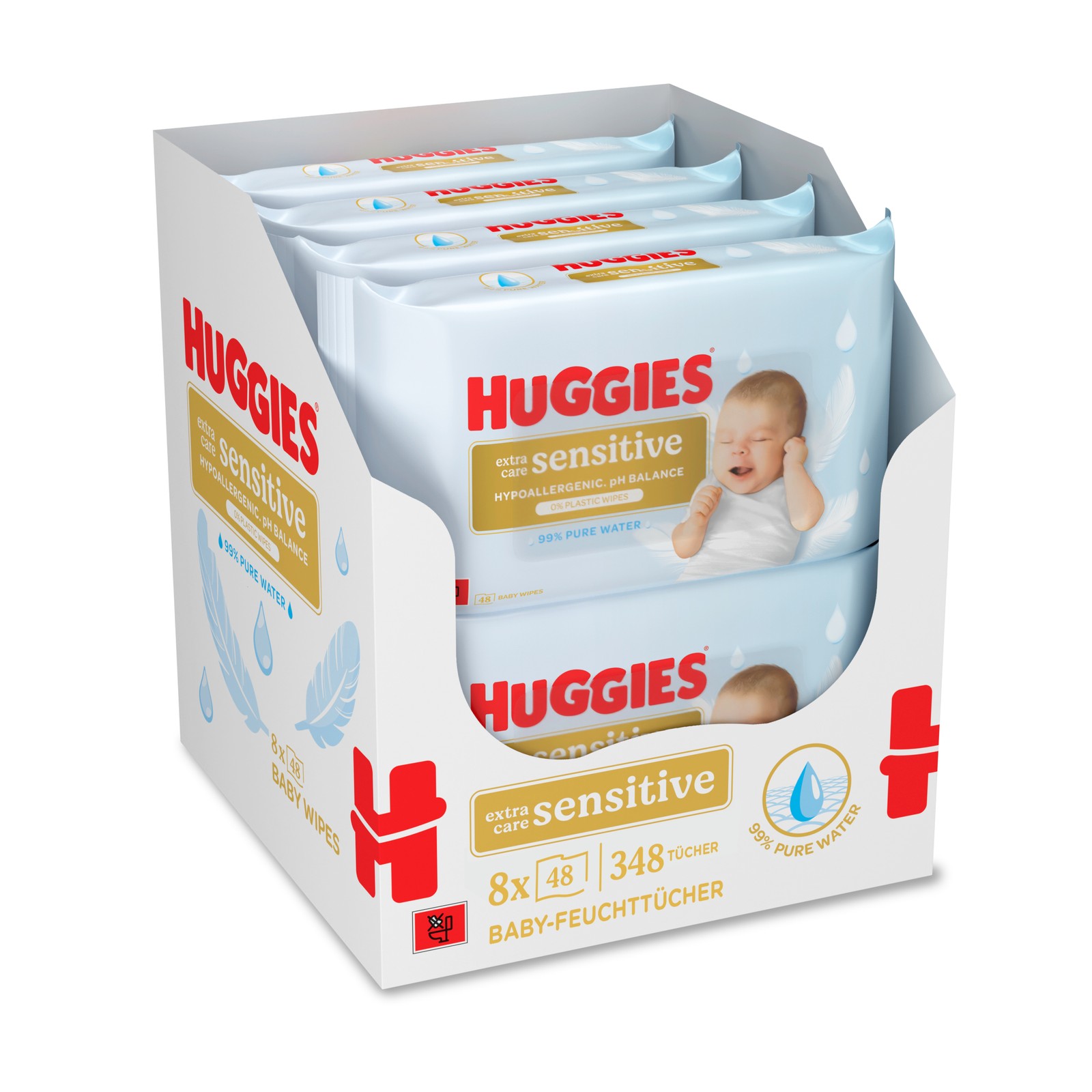 Baby Wet Wipes Pure Extra Care, 8 X 48