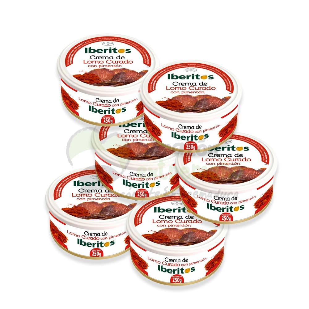 TEMU Pack 6 Iberitos Crema de Lomo Curado con Pimenton Gourmet Extremadura