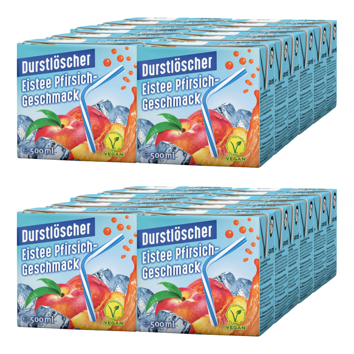 Thirst Quencher Iced Tea Peach Fruit Juice Drink 500ml 24-pack