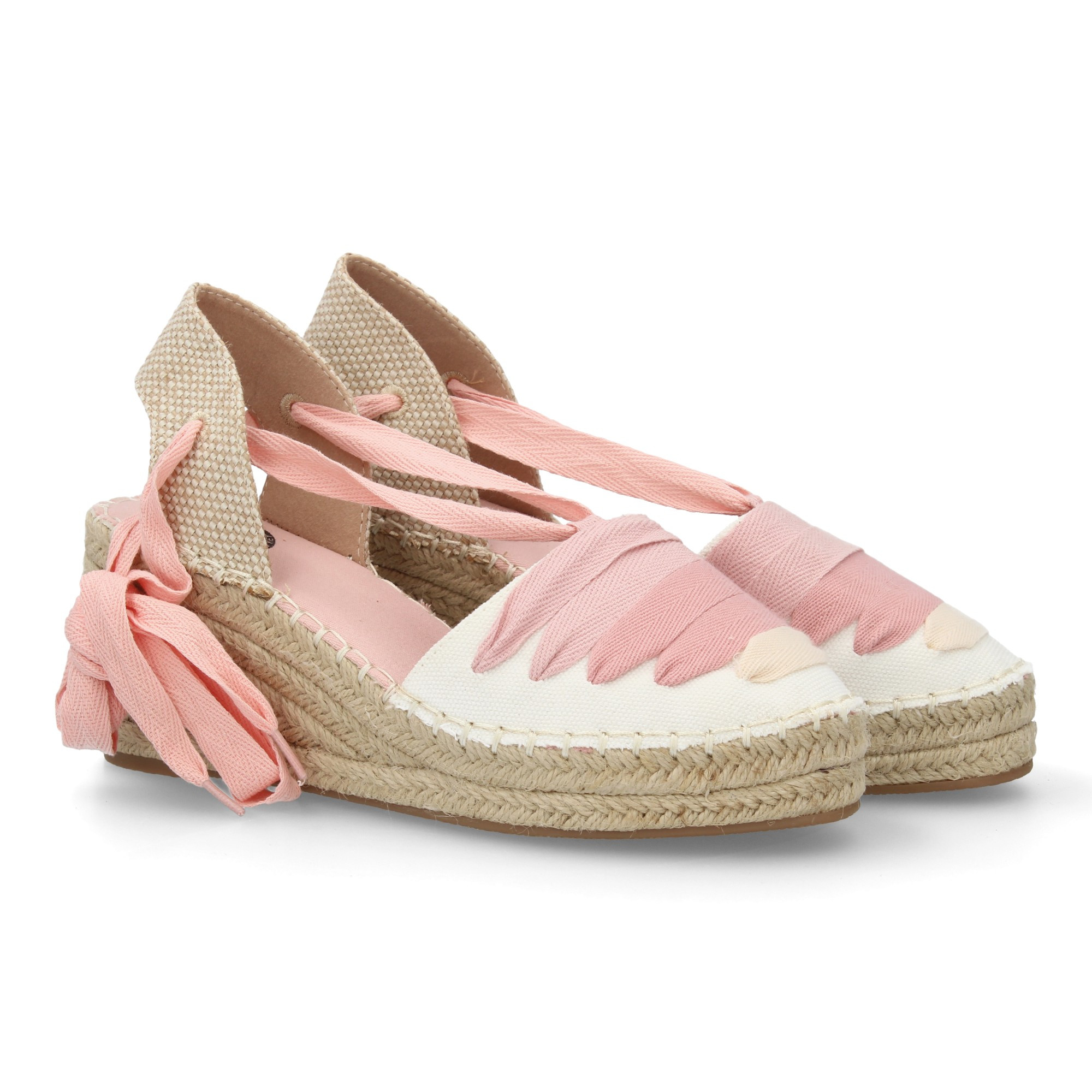 Image of Valencian Sandal Type Espadrille Wedge For Women With Strap Design, Lace-up Closure With Cords. Ideal For Spring Summer. Closure. Ideal For Daily Use.