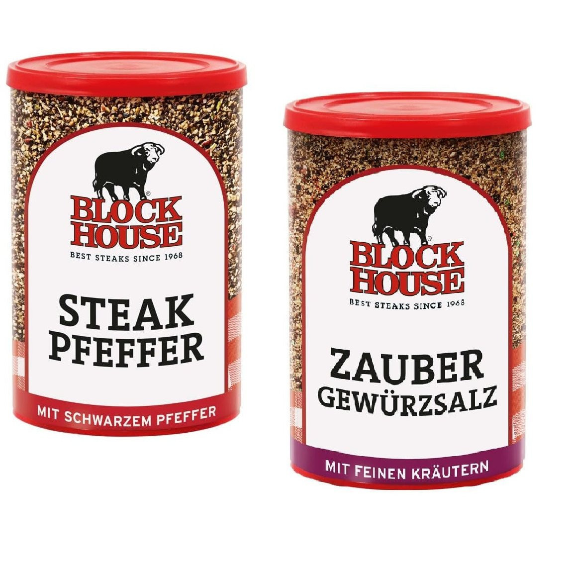 Block House Steak Pepper With Black Pepper 200g & Magic Herb Salt With Fine Herbs 280g
