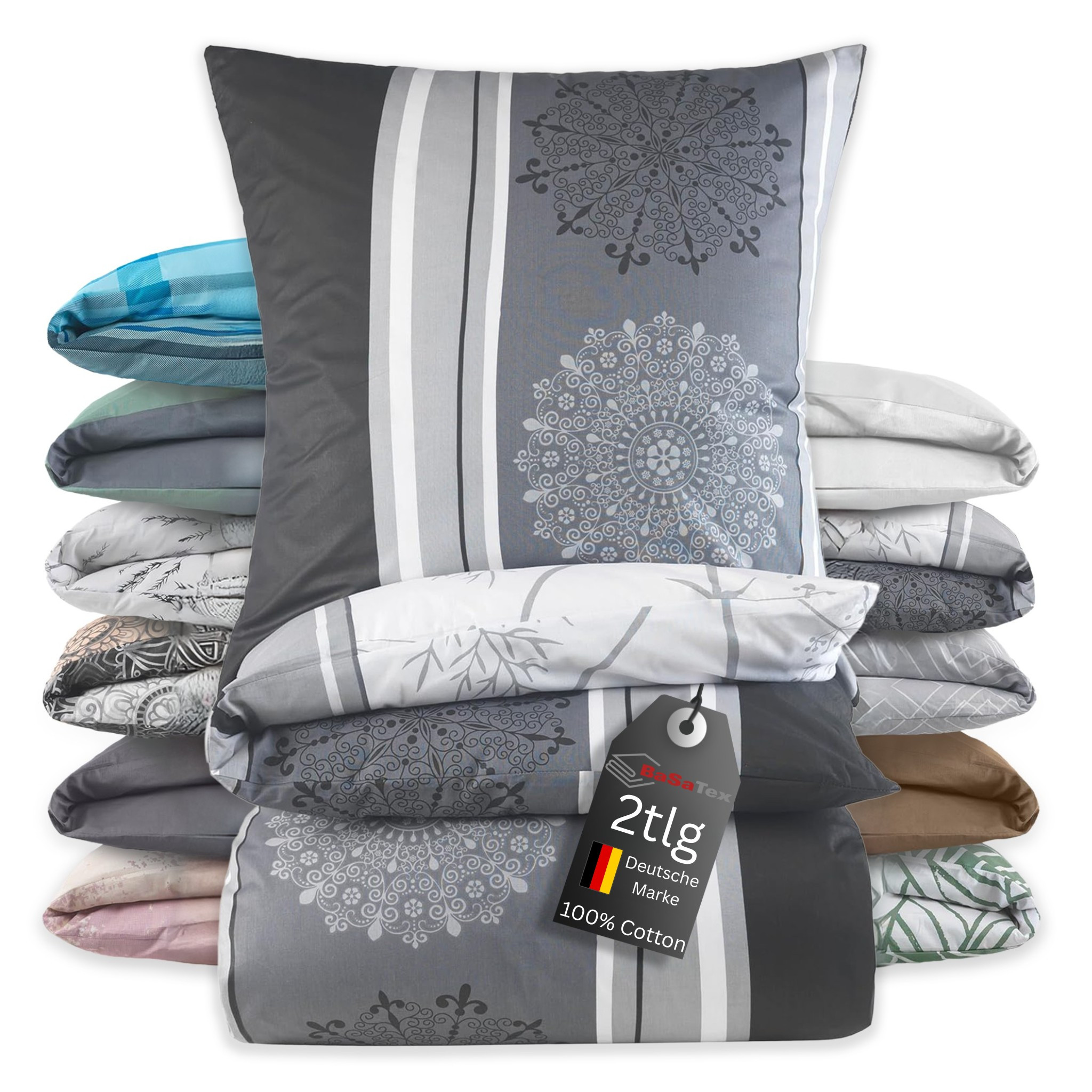 Bedding Set 135x200 Cm 2pcs - Duvet Cover 135x200 + Pillowcase 80x80 - 100% Reinforced- Zipper