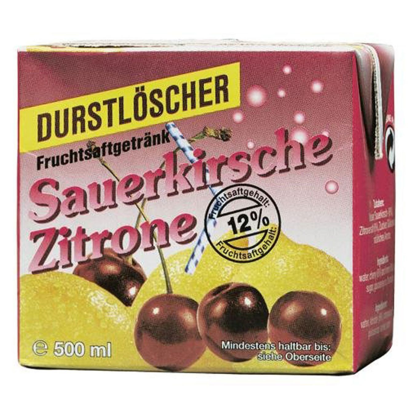 Fire Extinguisher Cherry Lemon Fruit Juice Drink 500ml 12-pack