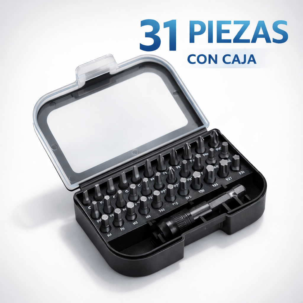 TEMU AOREX Set de puntas de destornillador de 31 piezas con estuche organizador, diseñado para trabajos de reparación en el hogar, electrónica,