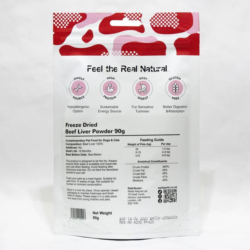 Freeze Dried Beef Liver Powder for Cats & Dogs, 90g