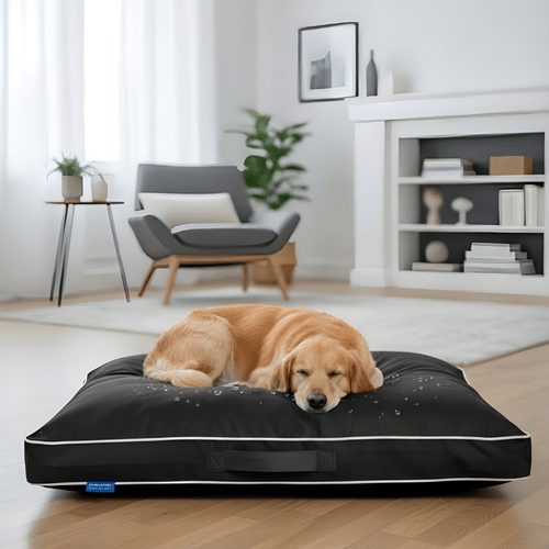 dog bed waterproof plush dog mattress machine washable medium large sized bed dog sleeping mattress black grey silver