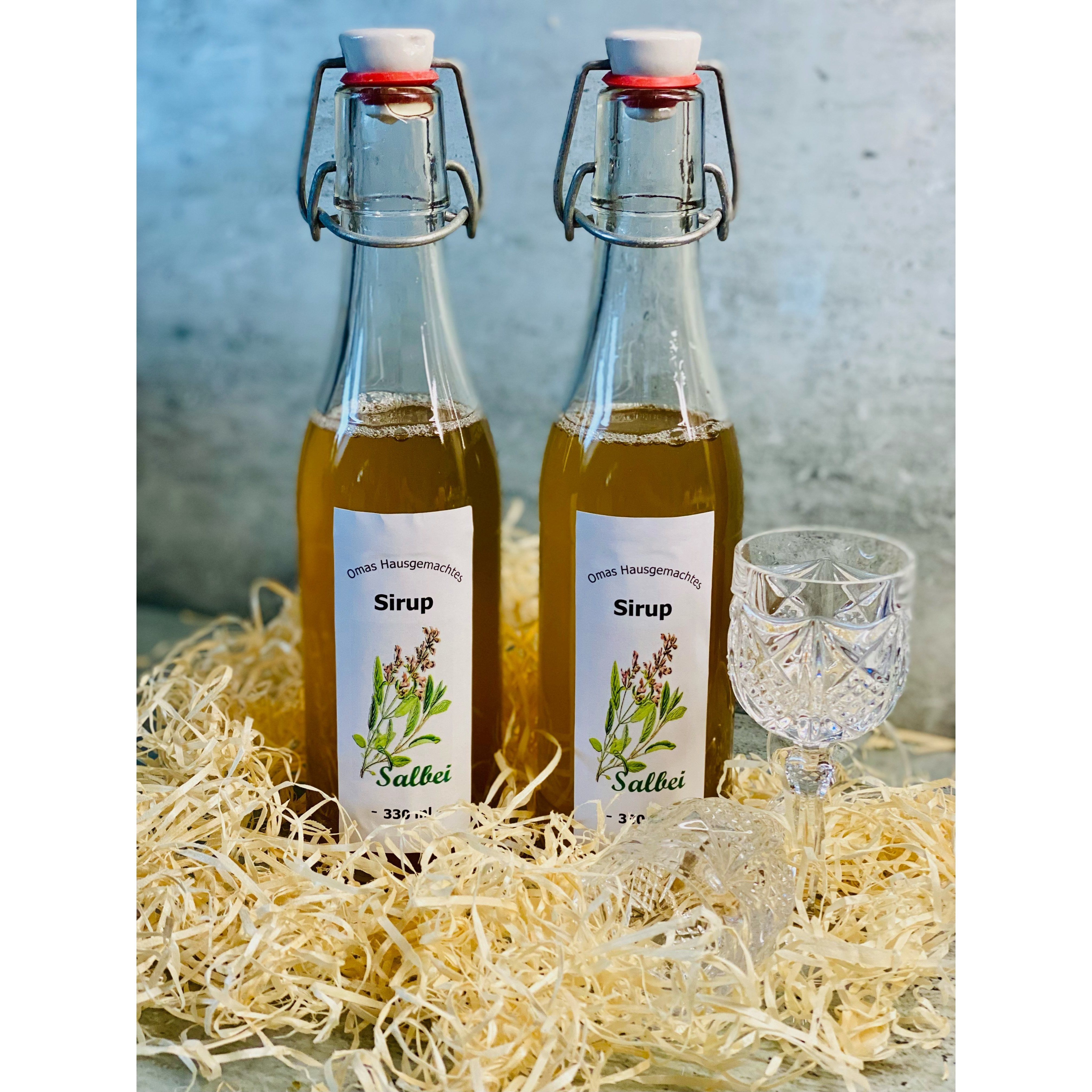 2 Bottles Of Sage Syrup, 330 Ml Each
