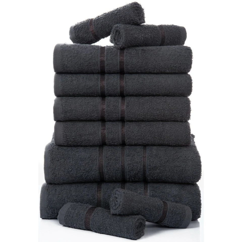 TEMU 4b 8pcs Multi Size Towel Bale Set – 30x30 Cm, 50x80 Cm & 70x120 Cm Towels, 12 Colour , Bathroom Essentials Set For Home, & Family Use