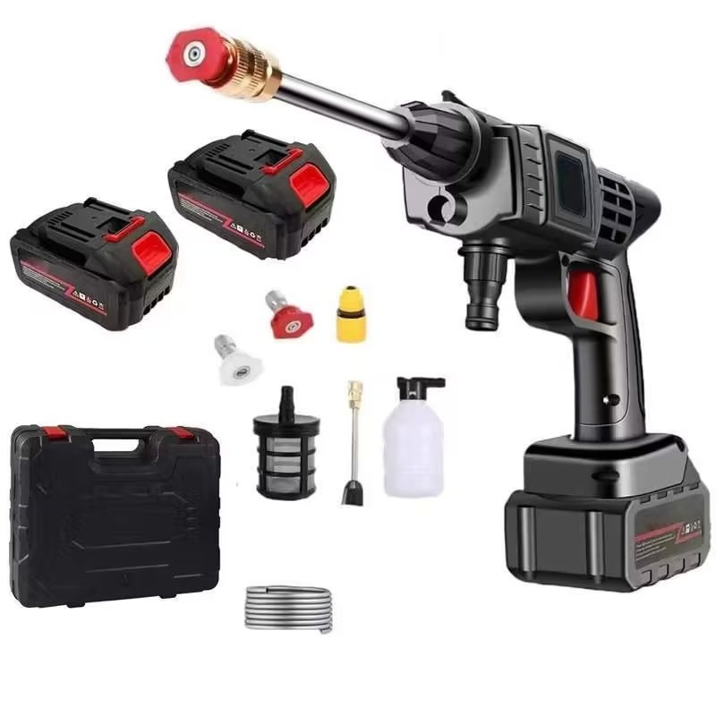 immagine dell'articolo   idropulitrice portatile ad     con 2 batterie da e accessori fresa per pulizia auto giardino e superfici esterne,   accessori, senza filo,