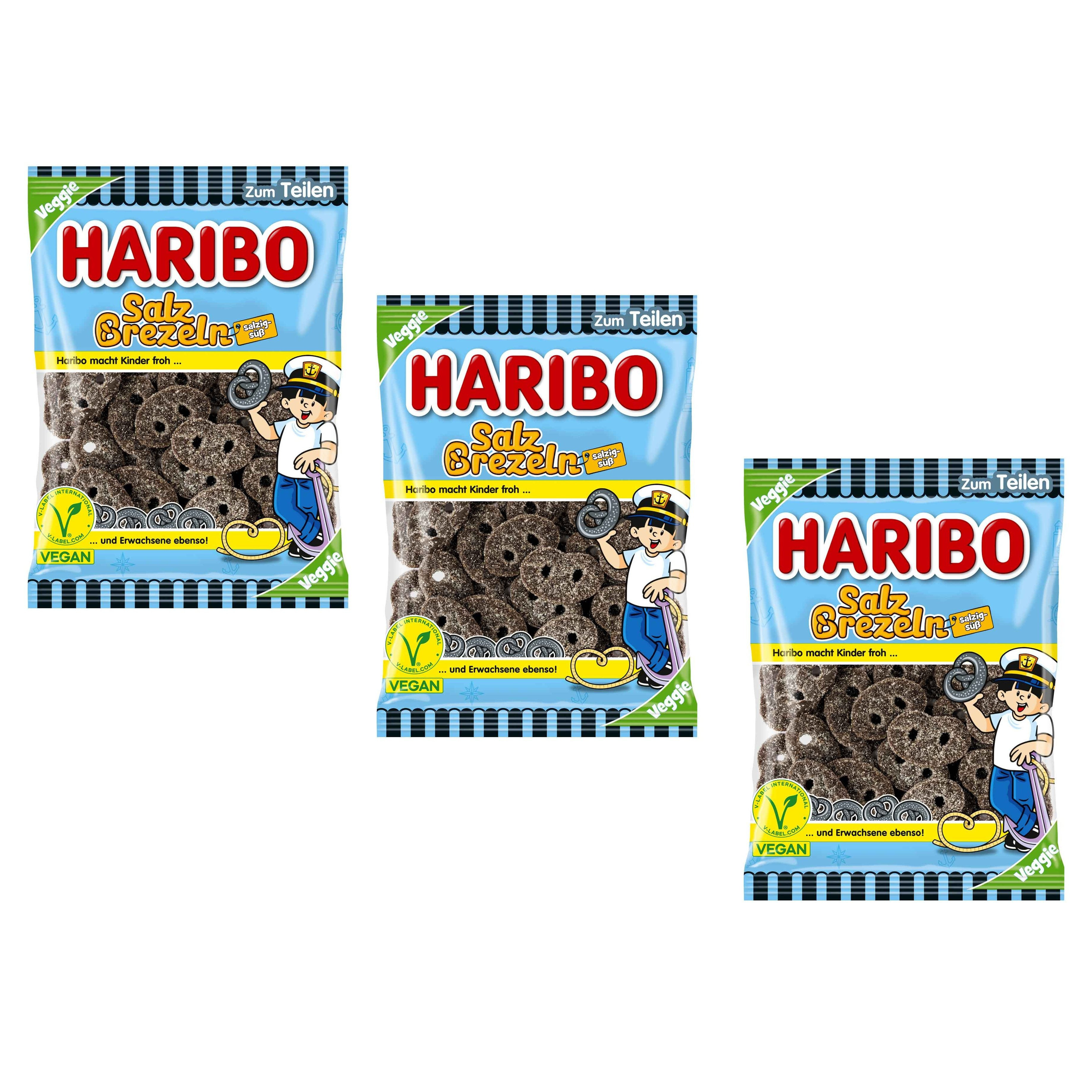 Haribo Salt Pretzels Vegan 3 X 175g