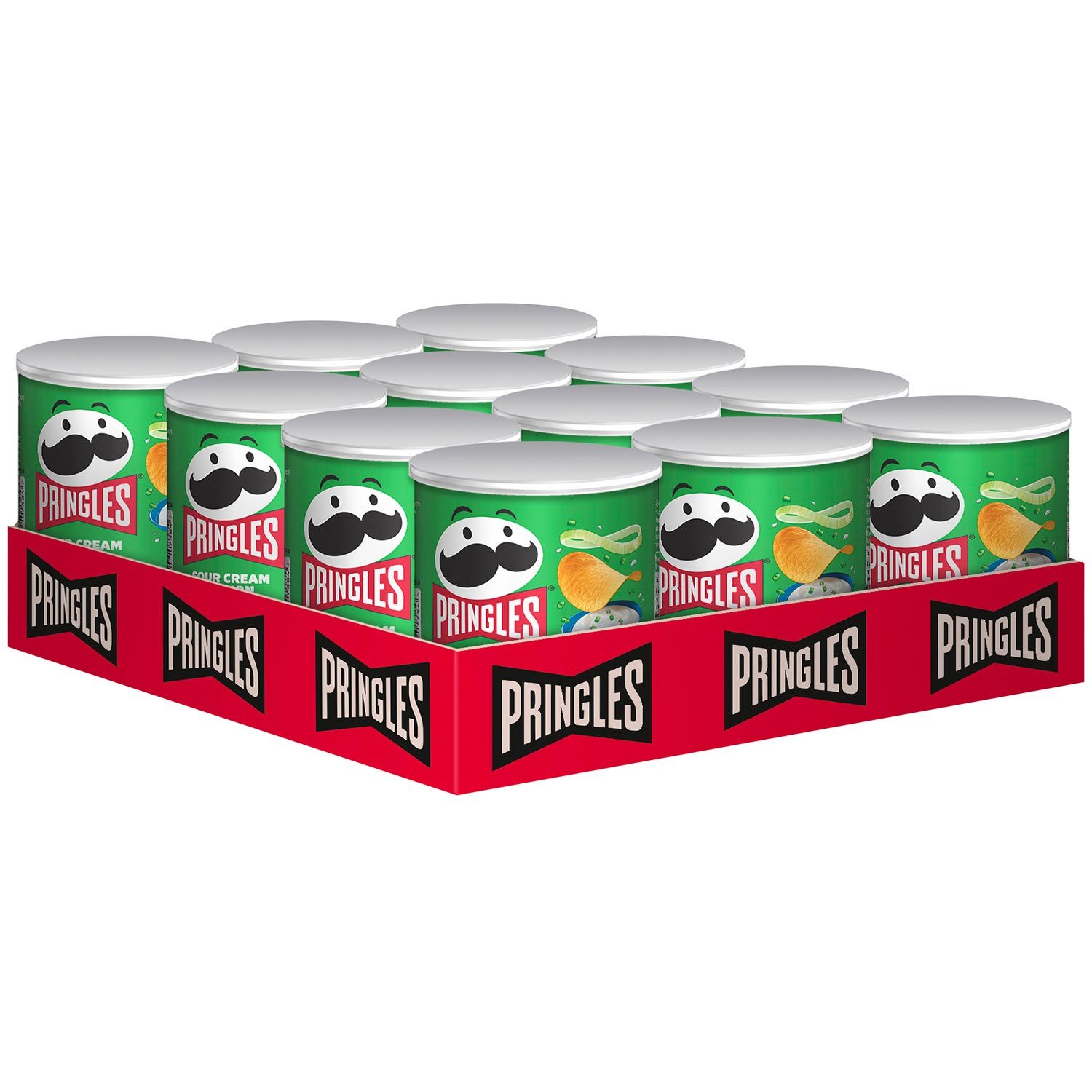 Pringles Sour Cream & Onion (12 X 40 G) – Knackige Chips – Pop. Play. Eat.