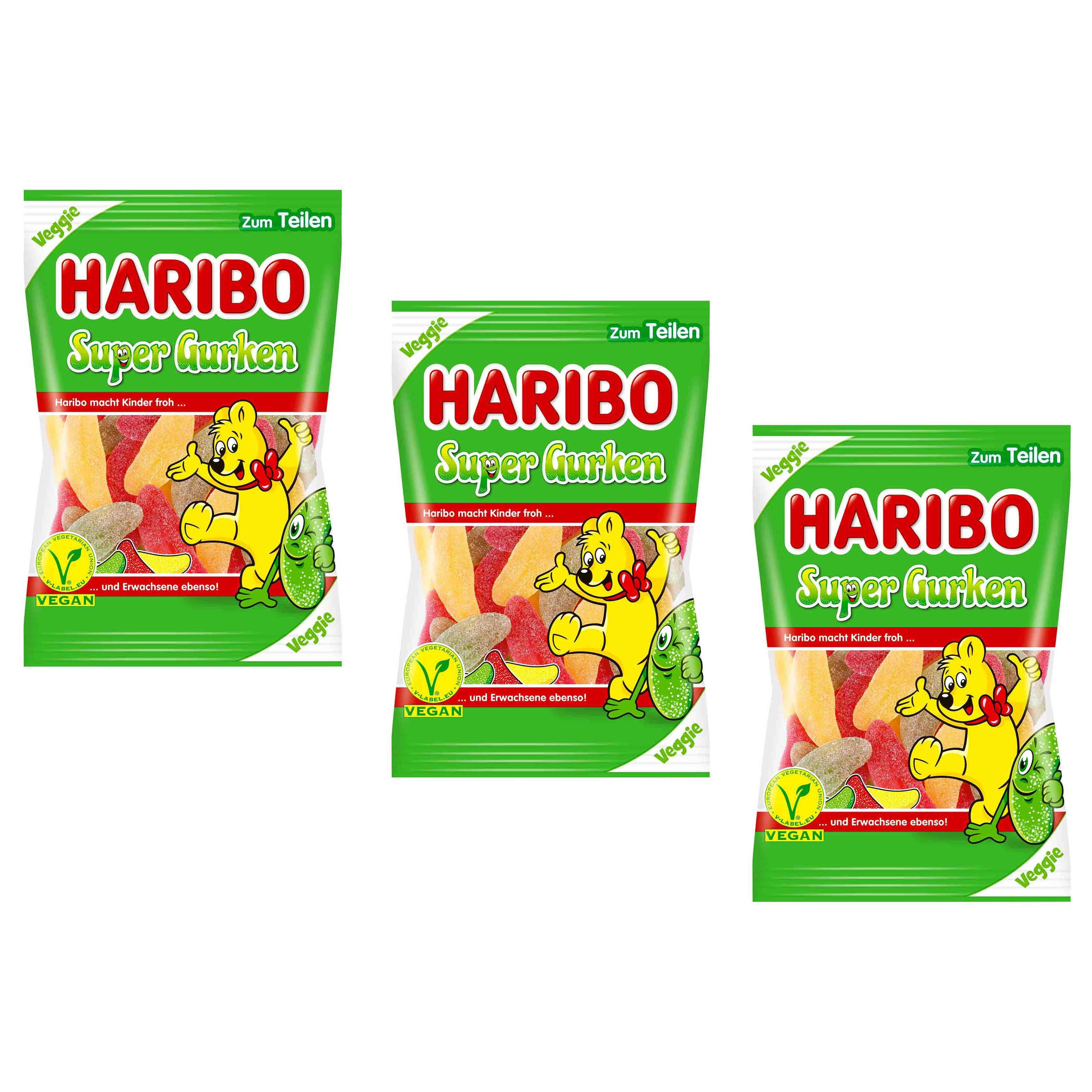 Haribo Super Gherkins Vegan 3 X 175g