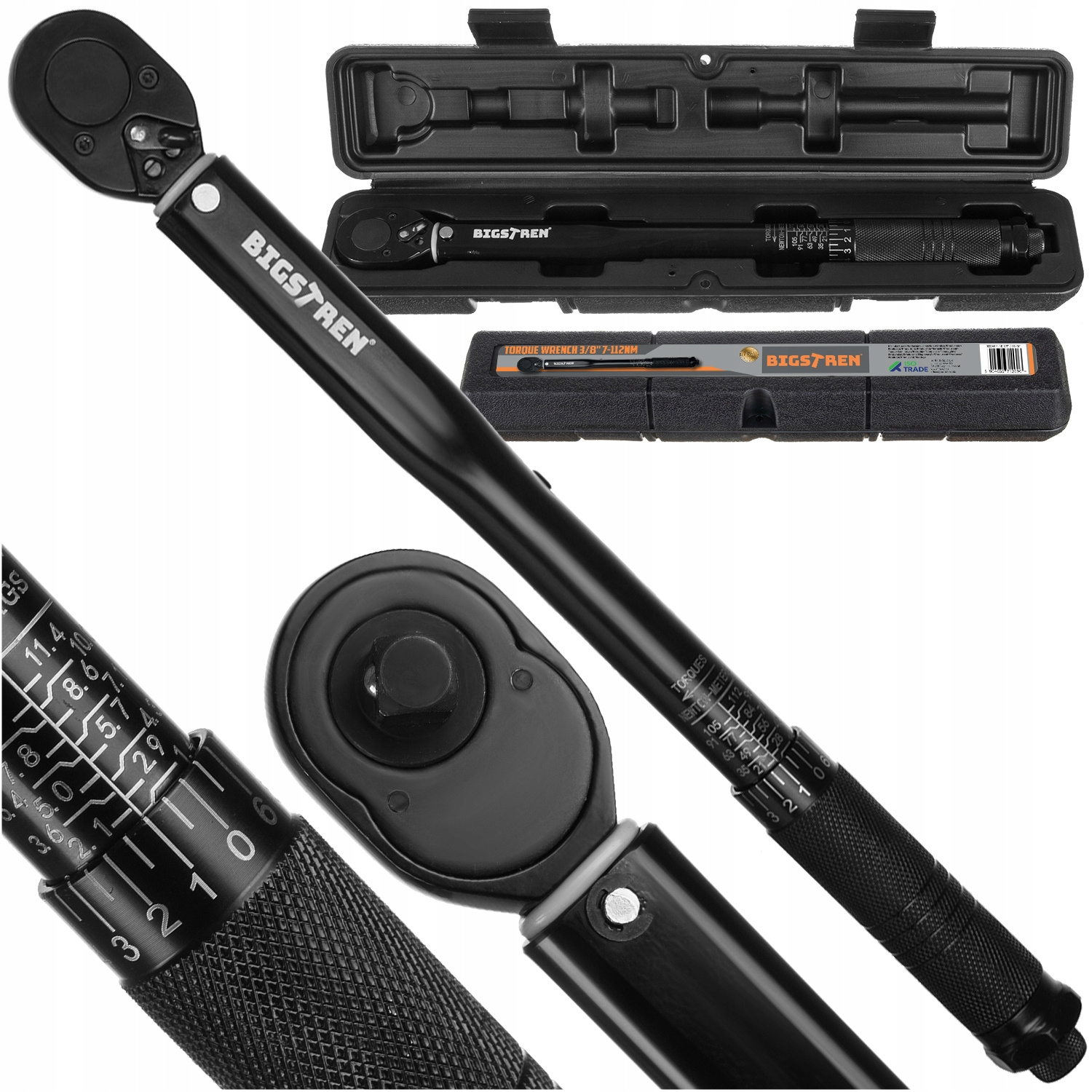 Dynamometric Key 3/8" 7-112 Nm Case With Lock High-quality Ergonomic Handle Click Mechanism Case Included
