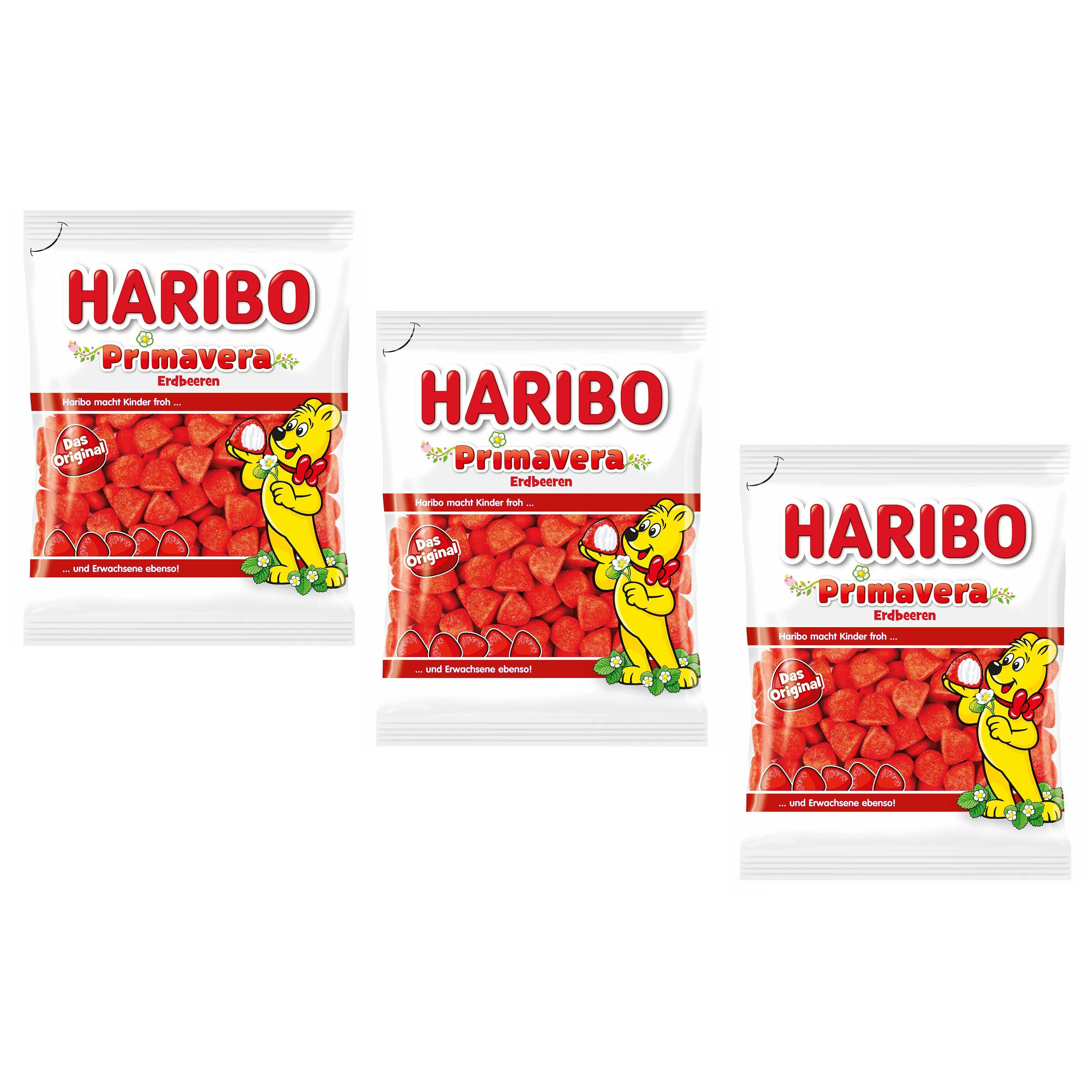 Haribo Primavera Strawberries 3 X 175g