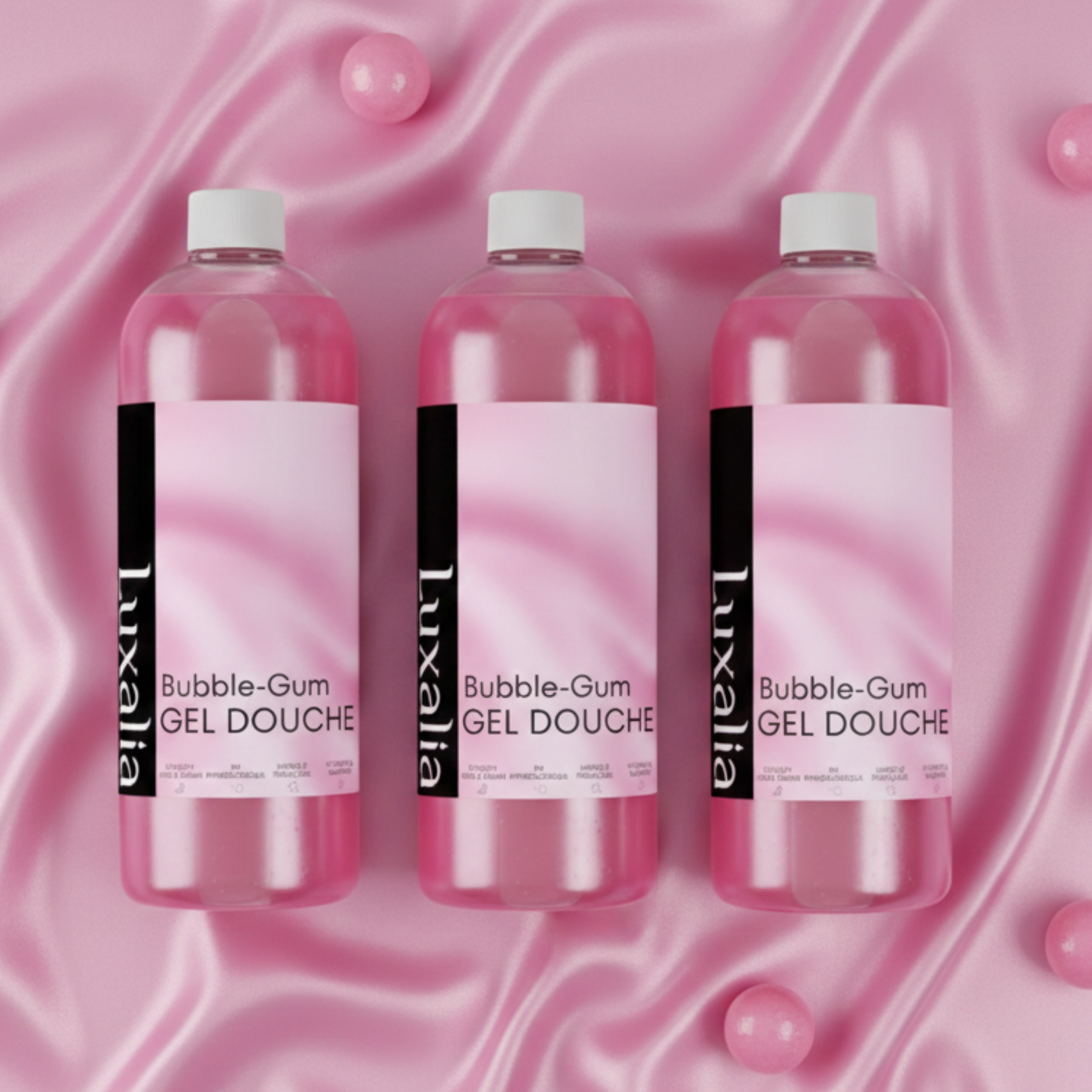 Shower Gel Bubble-gum - Pack Of Liter - Moisturizing - - Physiological Ph - & Durable - Shower Gel / Shampoo With Chewing-gum Perfume -