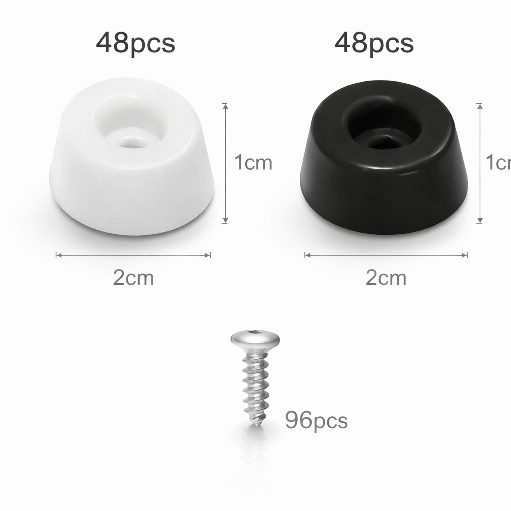 TEMU AOREX Set 192 piezas de topes protectores para muebles y tornillos, diseñado para proteger y proporcionar mayor estabilidad. Fabricados en