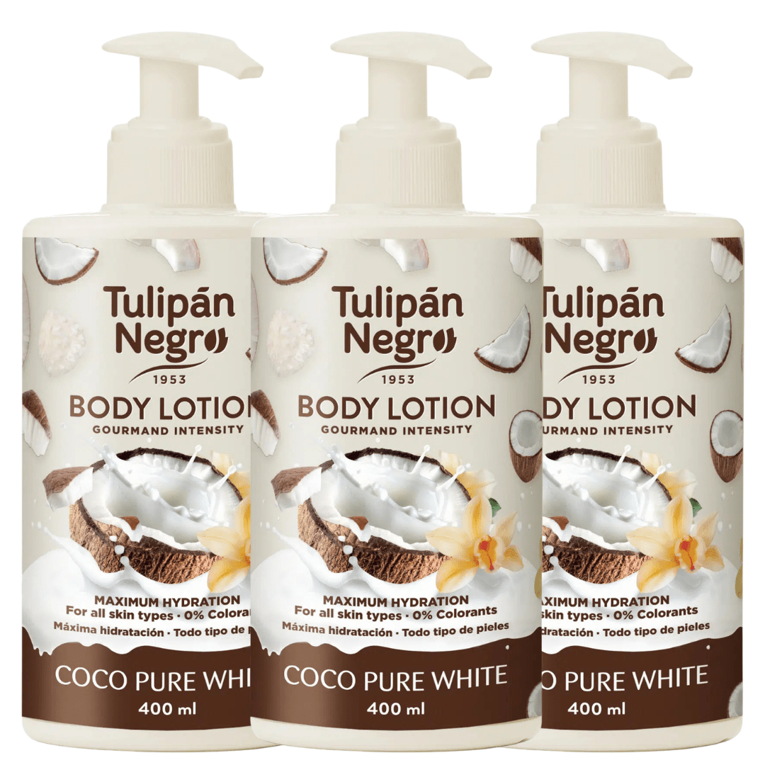 Image of Pack Of 3 Negro Coco Body Lotions 400 Ml | Deep Hydration, Smoothness, And Tropical And Creamy For . Ideal For And Feeling Of Freshness. With Negro, The Best Products At The .