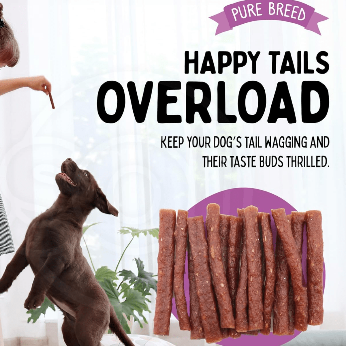 TEMU 2 Packs Of Protein Strips Duck Flavour, High Protein Dog Treats, Training Snacks, Easily In Resealable Pack