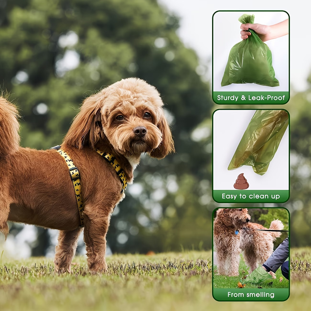 120pcs Pet Waste Bags, Extra Thick Leak-Proof Design