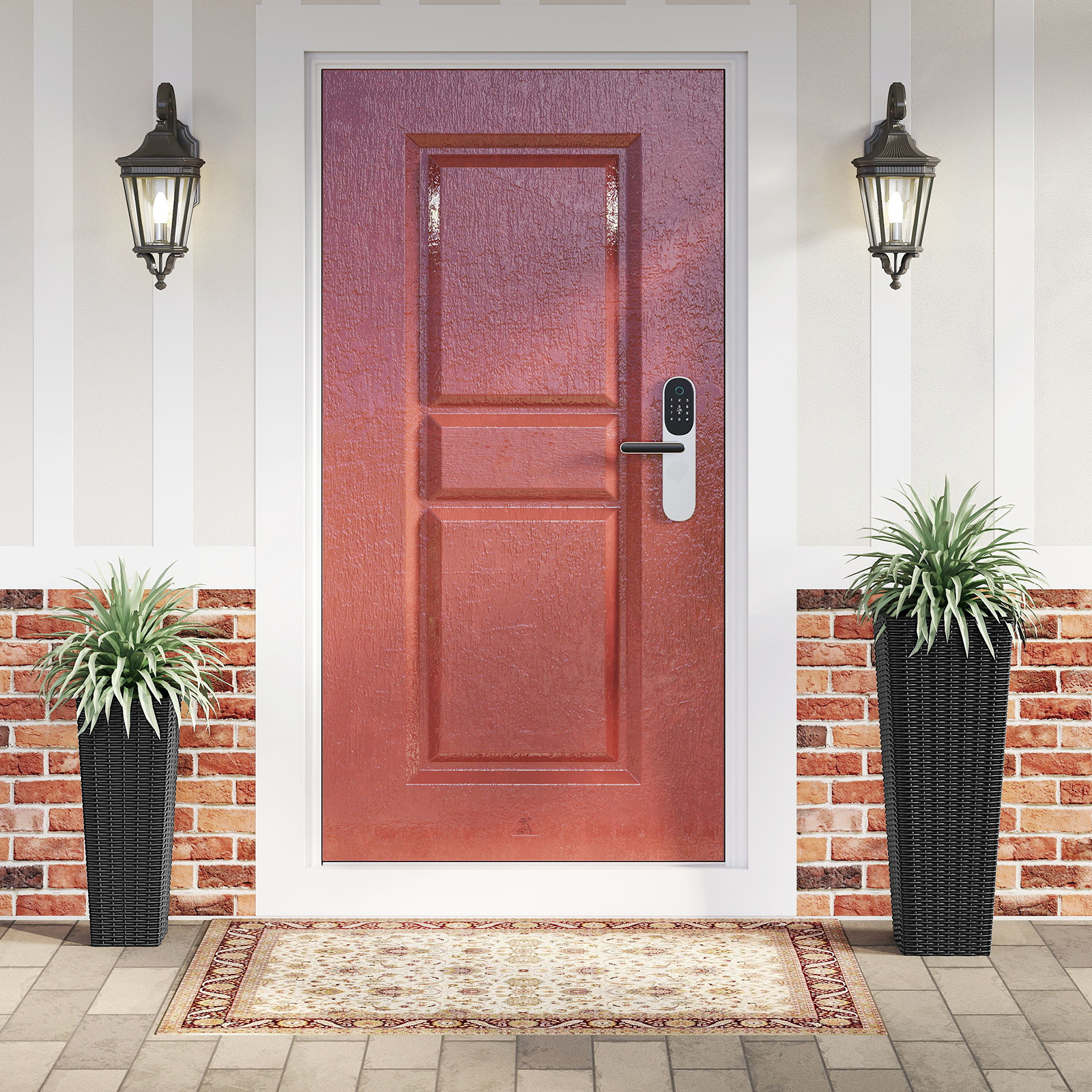 Image of Tall Planters For Outdoor Plants, Drainage Holes, Decorative Pp Flowerpots For Porch, Patio, Garden, Backyard