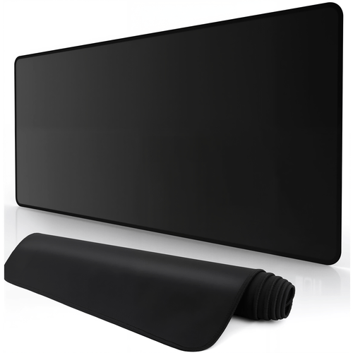 large gaming mouse pad desk mat xxl black 100x50 cm extended surface for mouse and keyboard smooth and precise movements ideal for gaming and work anti slip stable placement enhances mouse control durable edge stitching reduces easy to clean modern for computer desk home office and