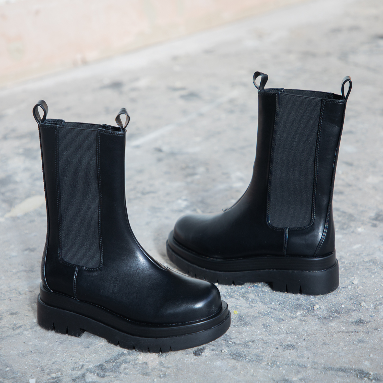Chunky Ankle Boot in Black