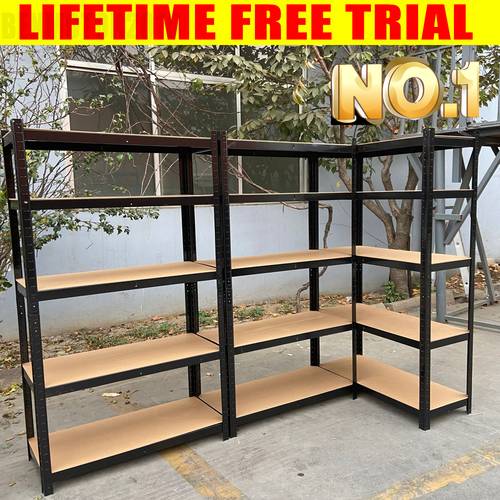 garage shelving units 5 tier heavy duty shed storage racking shelf metal boltless 1000kg capacity 175kg per shelf for warehouse workshop office heavy duty racking shelving unit
