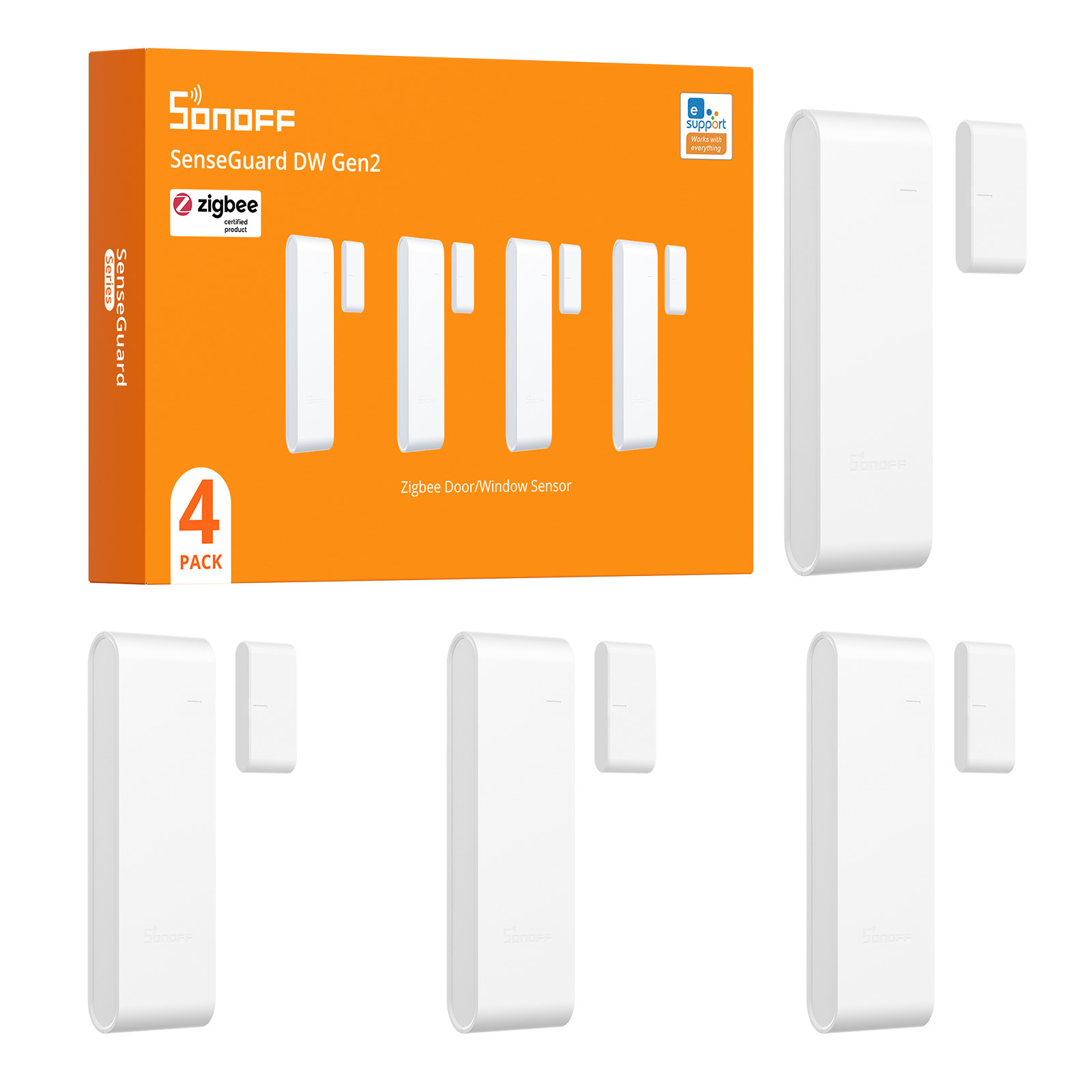 TEMU SONOFF SNZB-04PR2 Zigbee Tür - und Fenstersensor, Smart-Home-Sicherheit, intelligenter Fenster- und türkontakt Alarmanlage, Tür Fensterkontakt,