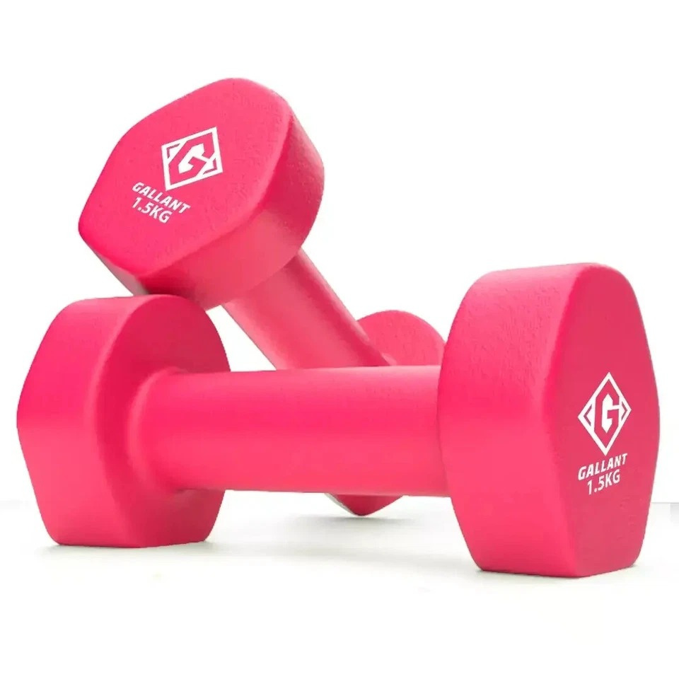 Pair of Dumbbells Set - Hex Neoprene Coated Hand Weights