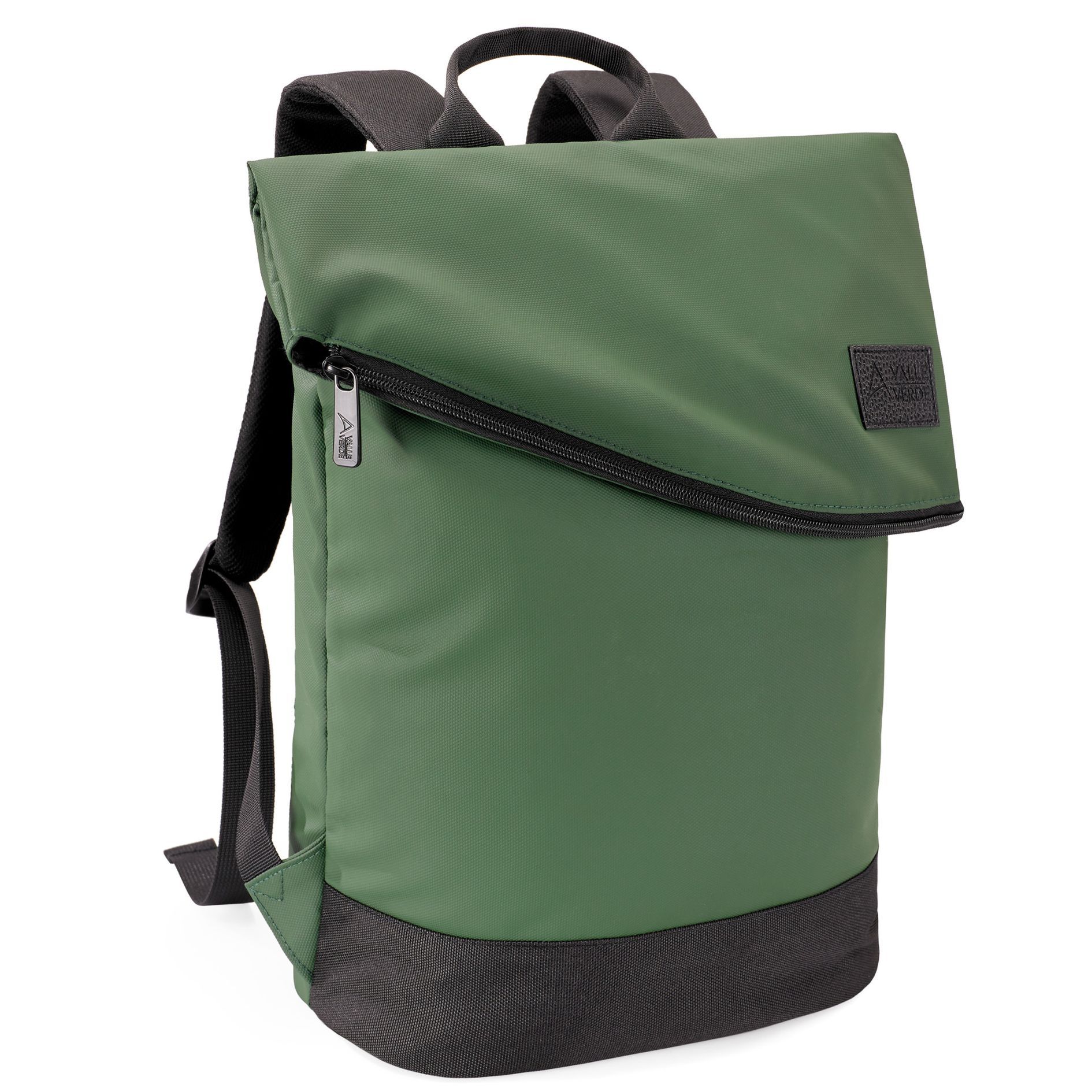 Image of Verde 16l Dark Green Daypack With 15.6" Laptop Compartment For Men And Women, 41x33x12 Cm, Urban Style, Water-resistant Outer Material, Padded School Backpack, Travel Backpack, Unisex