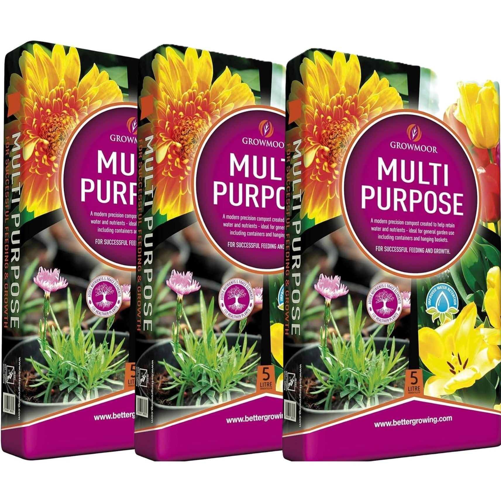   multi purpose compost 5l versatile potting planting compost for indoor plants outdoor pots hanging baskets containers   garden use